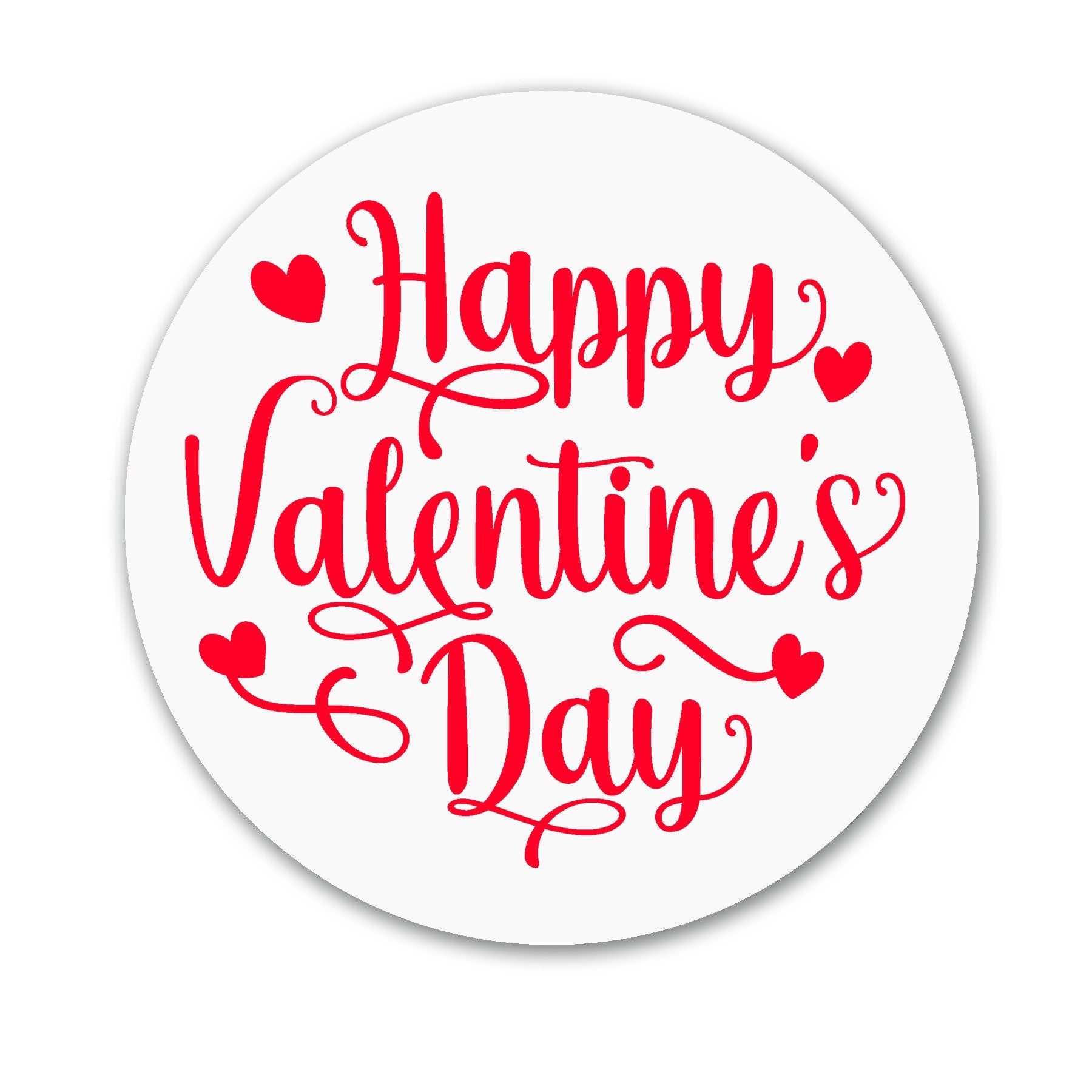 24 Happy Valentines Stickers - Wax Melts, Business Red, White Sticker Sweet Sweet Cone Bags