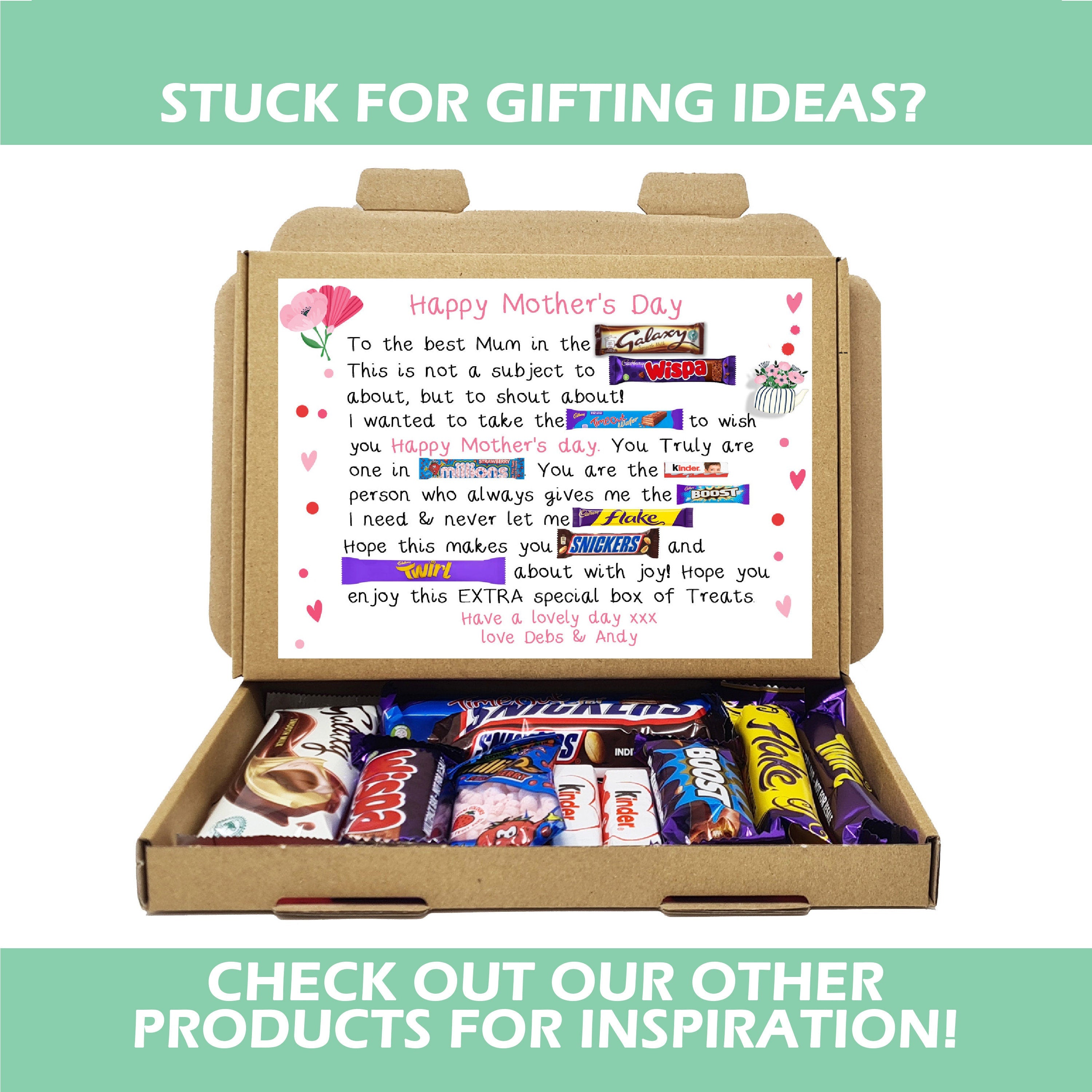 Personalised Birthday Anniversary cute Chocolate poem Gift - for Him Her Chocolate Selection Gift Box hamper unique treat