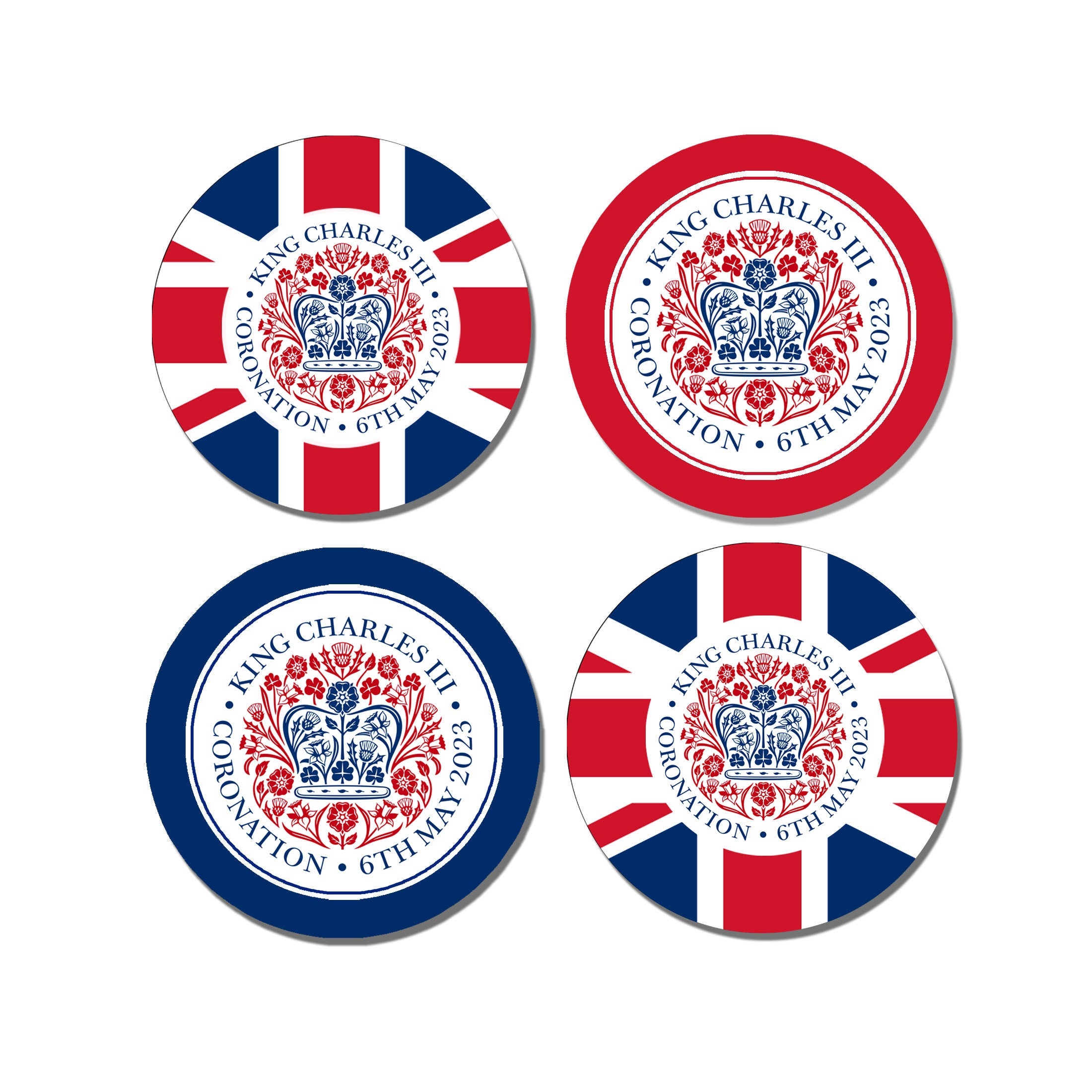 King's Coronation Stickers 45mm | King Charles III's Cipher The Kings Coronation 6th May 2023