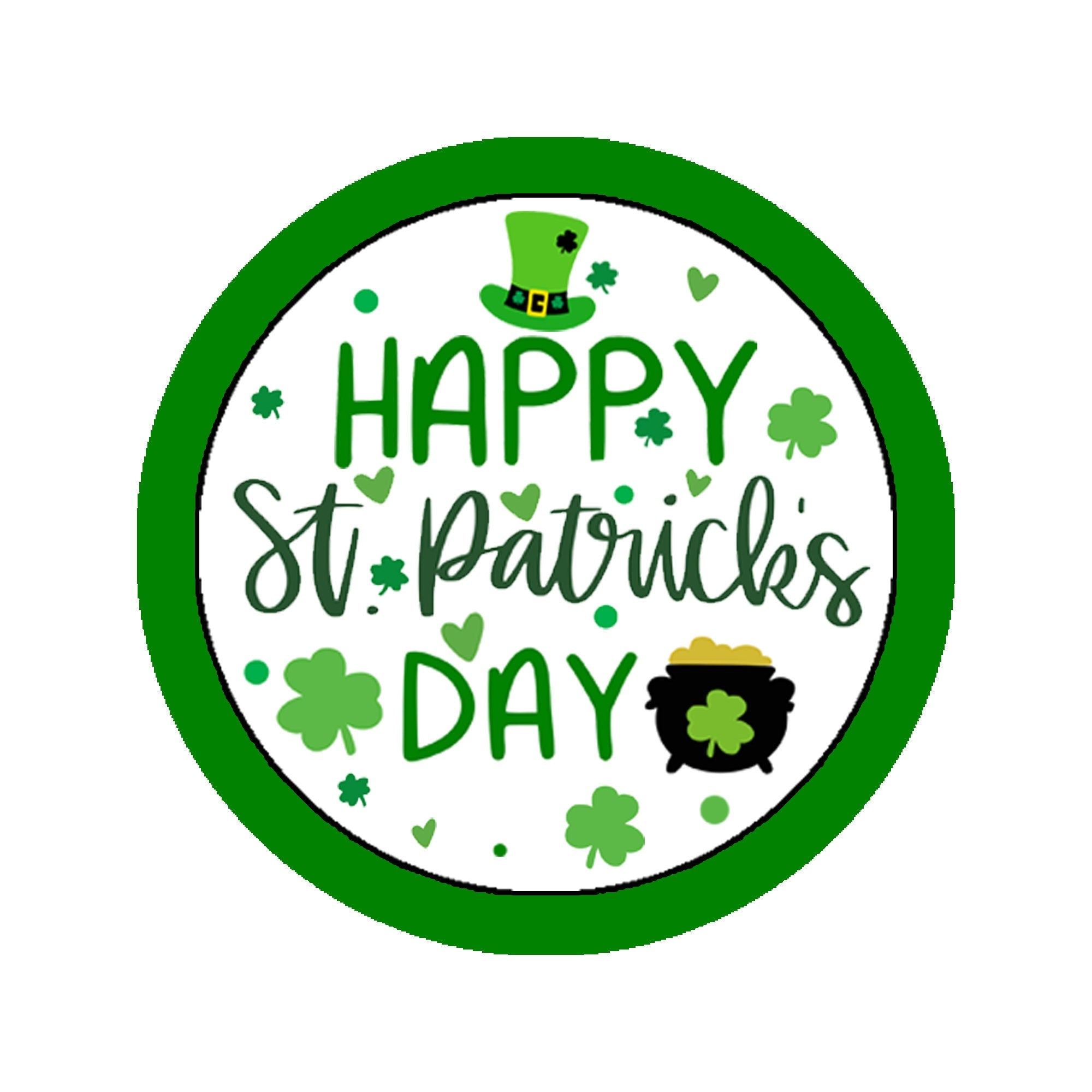 Happy St. Patrick's Day St Paddy's Day stickers sheets 4.5cm or 3.7cm round stickers