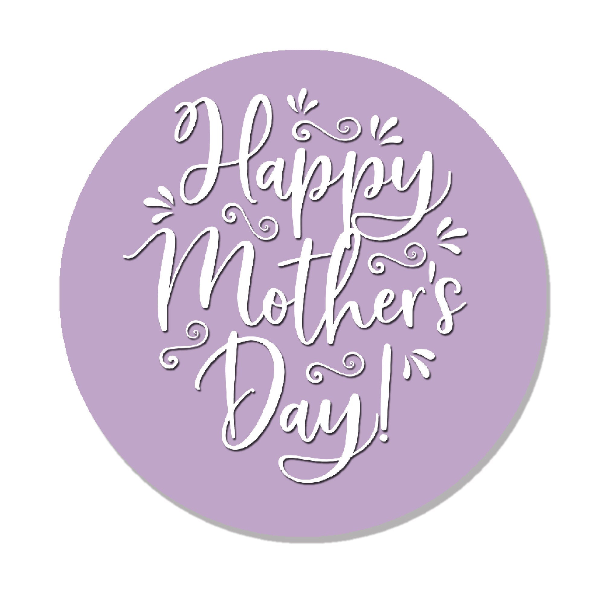 Happy Mother's Day Stickers - Wax Melts, Business Red, White Sticker Sweet Sweet Cone Bags Sizes 3.7cm & 4.5cm