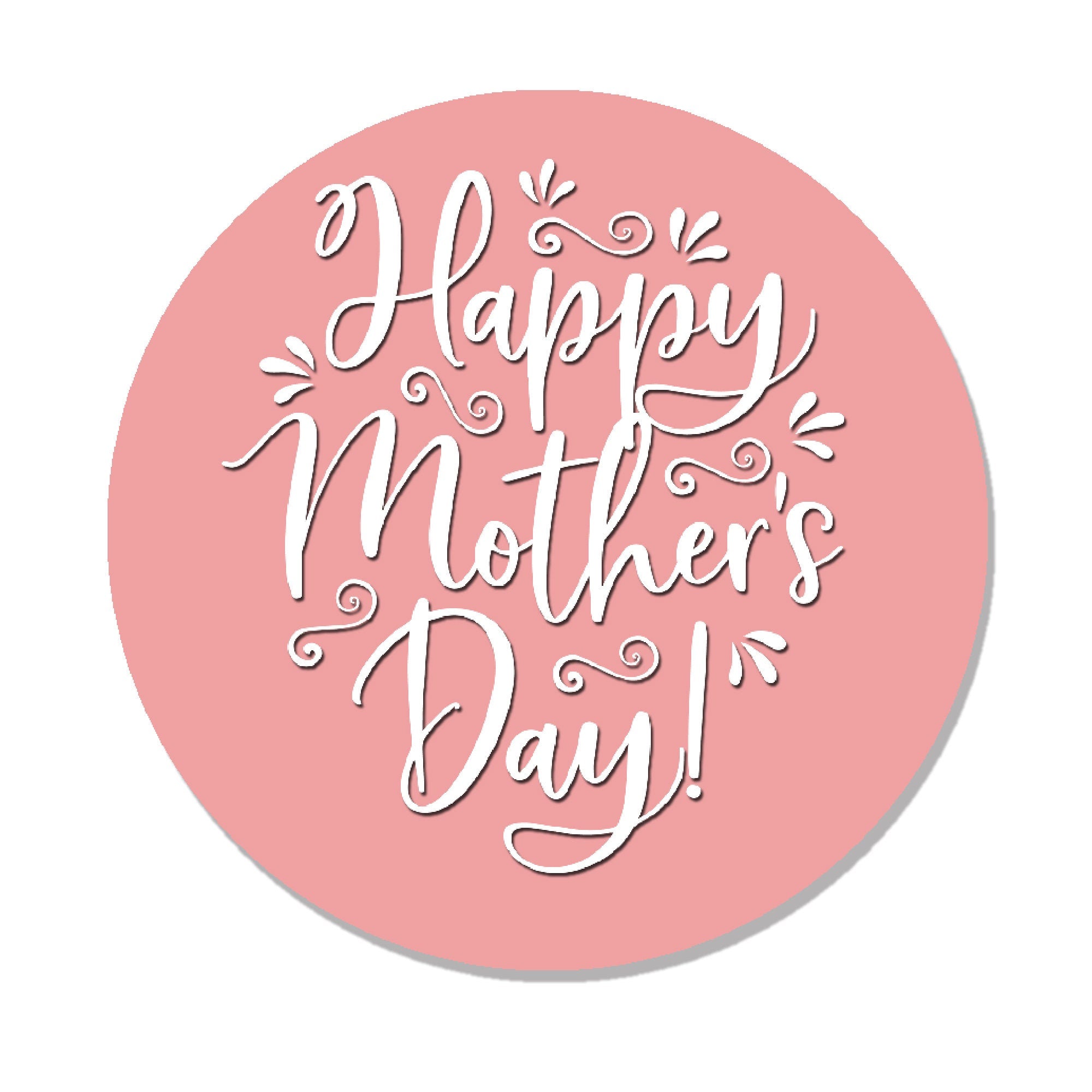 Happy Mother's Day Stickers - Wax Melts, Business Red, White Sticker Sweet Sweet Cone Bags Sizes 3.7cm & 4.5cm