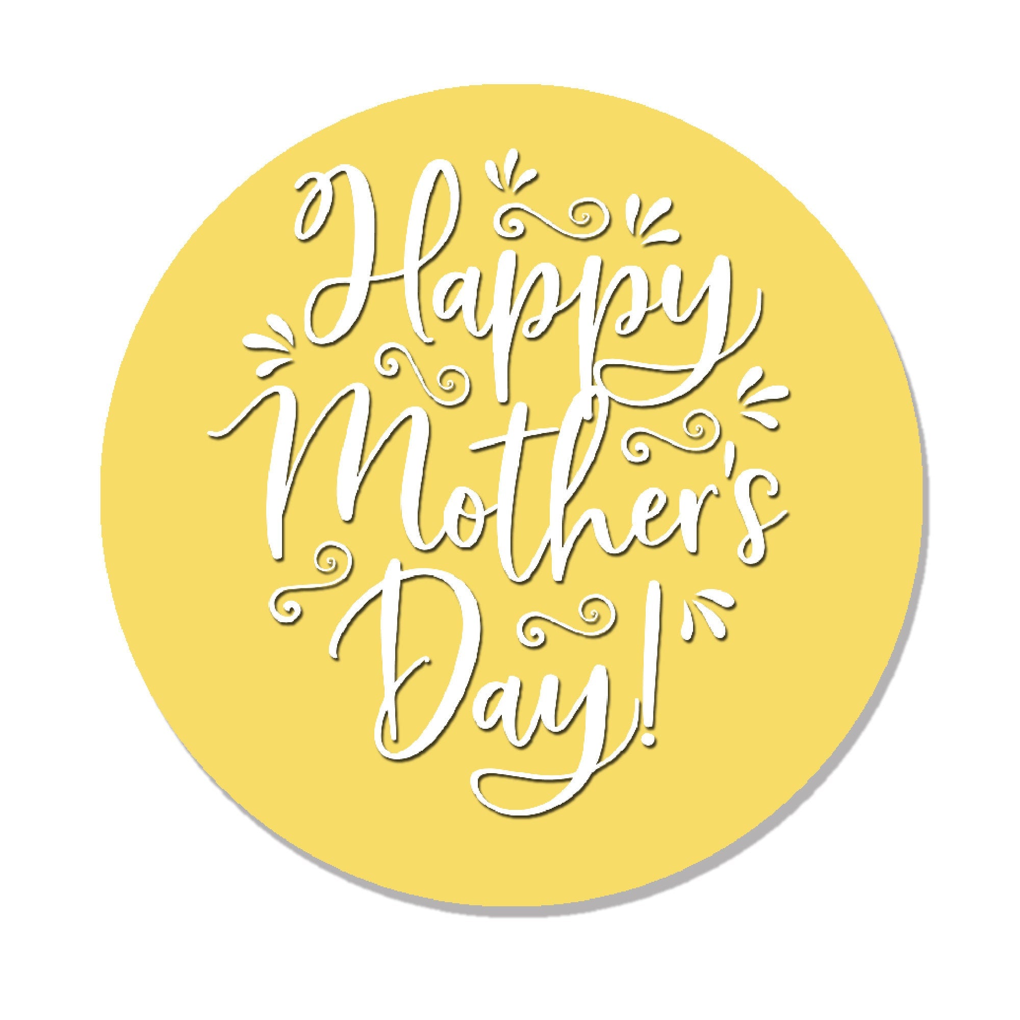 Happy Mother's Day Stickers - Wax Melts, Business Red, White Sticker Sweet Sweet Cone Bags Sizes 3.7cm & 4.5cm