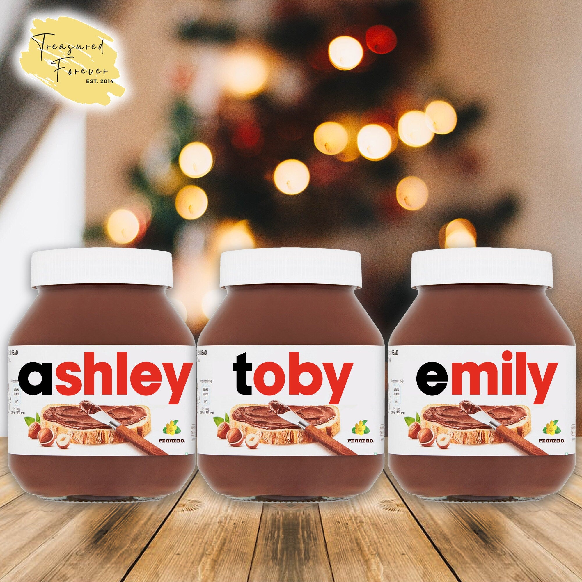Personalised Chocolate Spread Nutella Label Vinyl Sticker Funny Novelty Gift Birthday Anniversary
