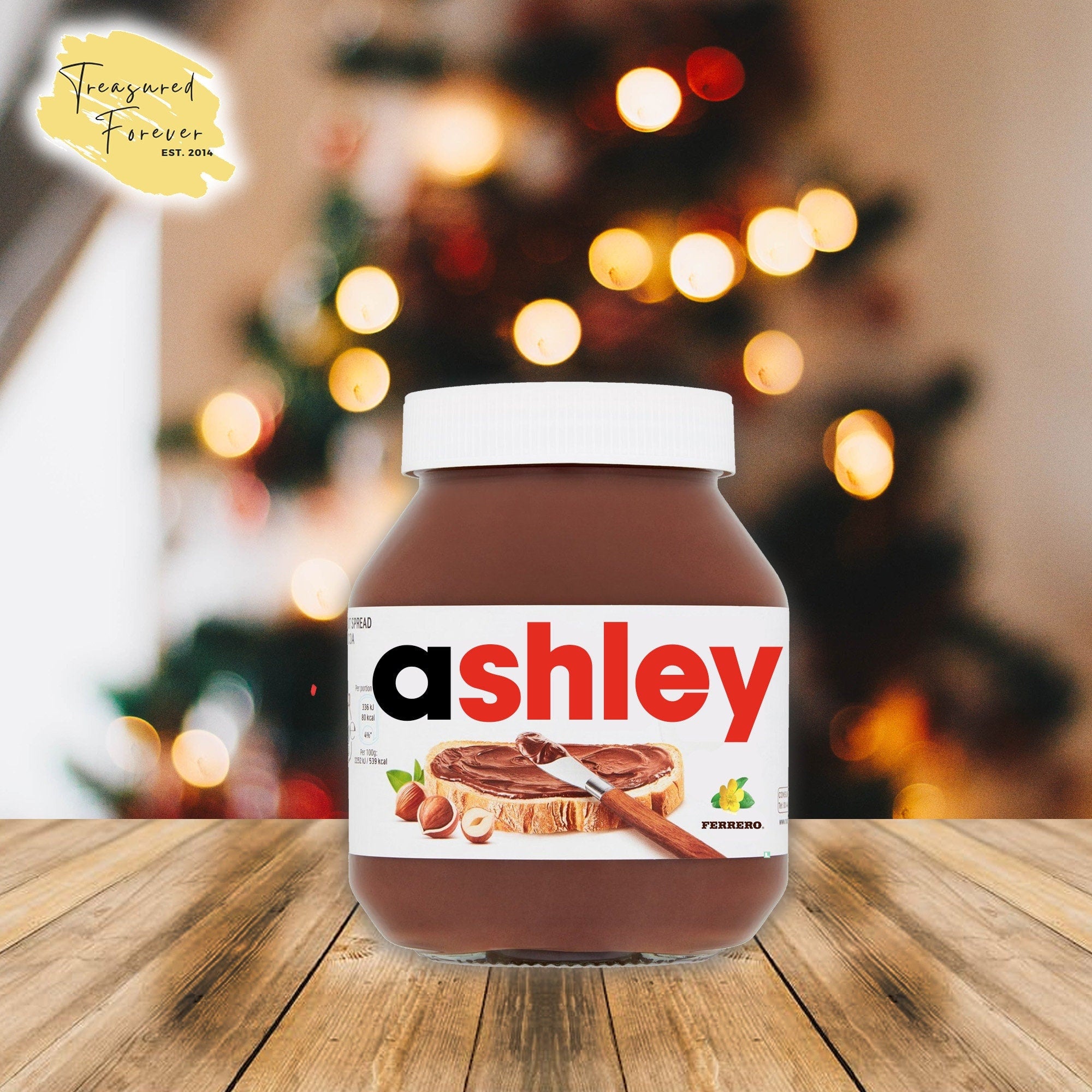 Personalised Chocolate Spread Nutella Label Vinyl Sticker Funny Novelty Gift Birthday Anniversary