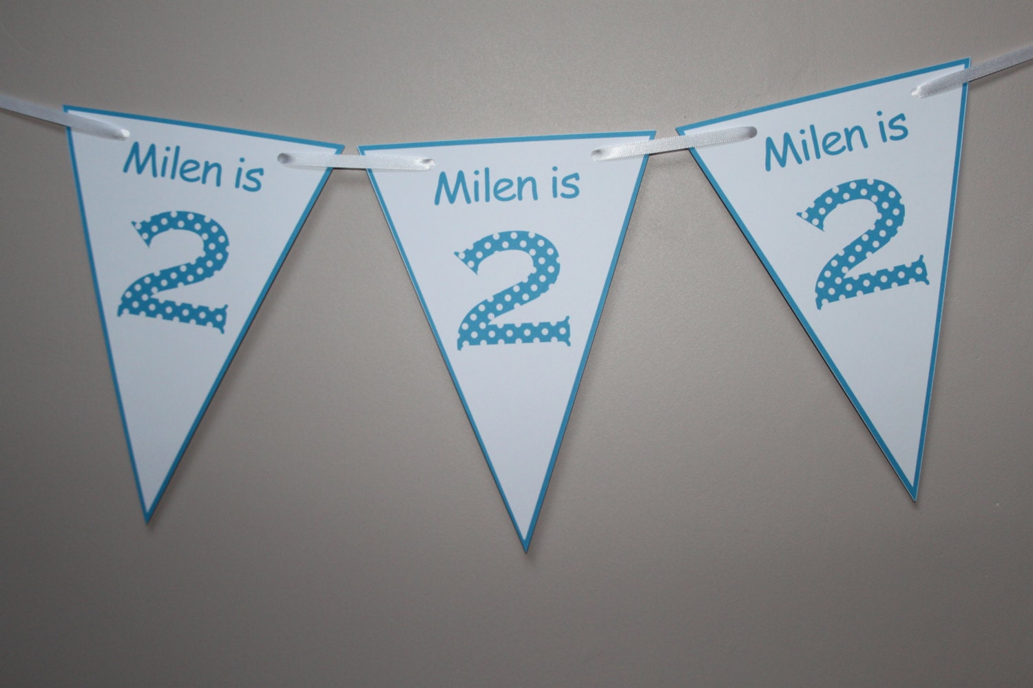 Personalised Birthday Bunting Banner Party Decoration 1st 2nd 3rd 4th Birthday