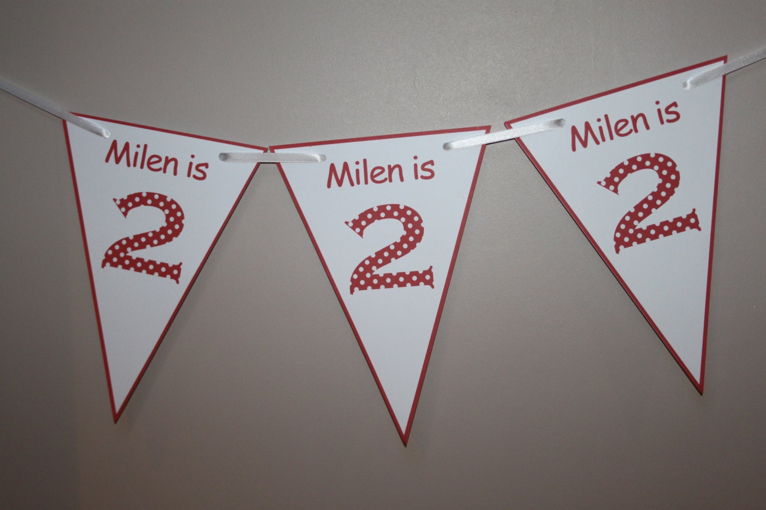 Personalised Birthday Bunting Banner Party Decoration 1st 2nd 3rd 4th Birthday