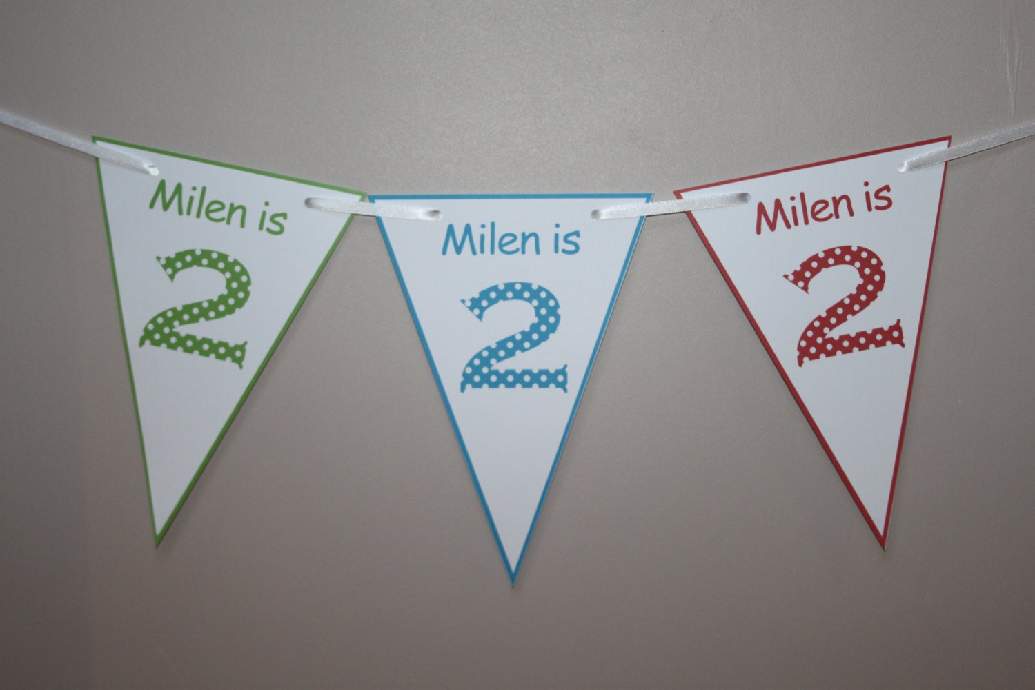 Personalised Birthday Bunting Banner Party Decoration 1st 2nd 3rd 4th Birthday