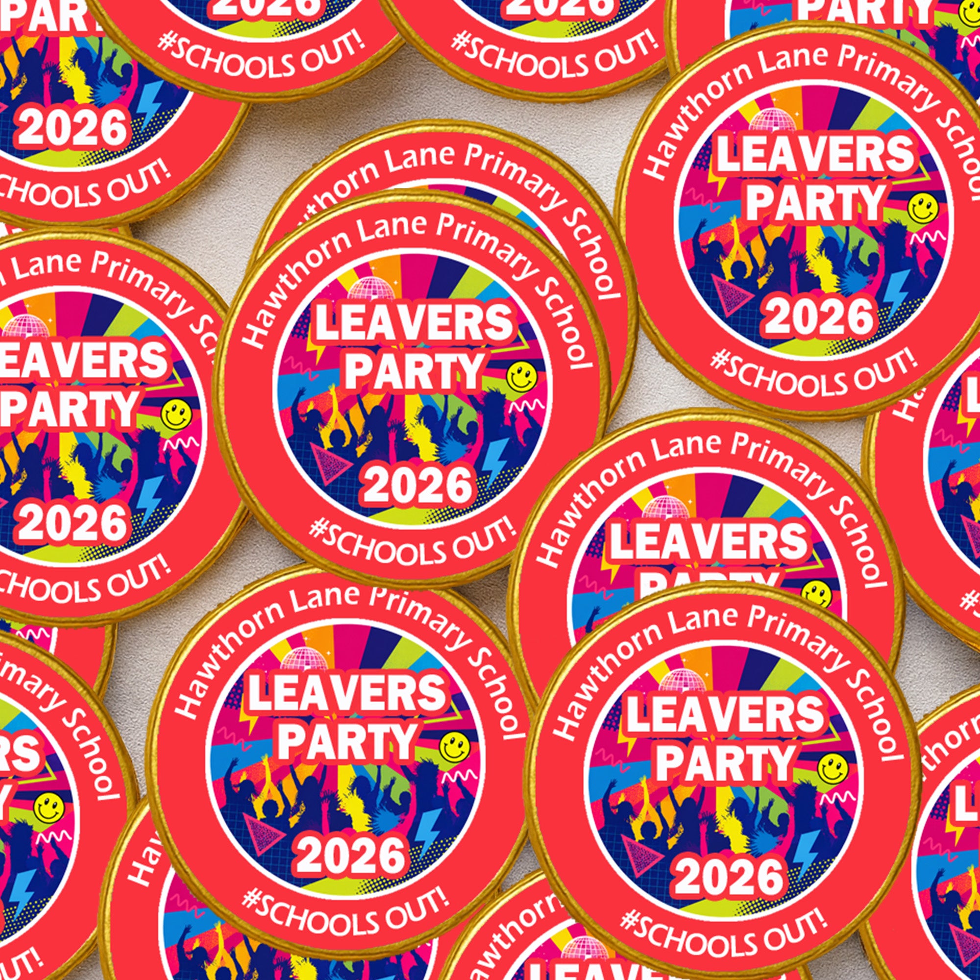 Personalised Class of 2026 Chocolate coins Year 6 / 11 School Leaver Teacher Leaving Gifts School Stickers, Graduation labels - End of Year