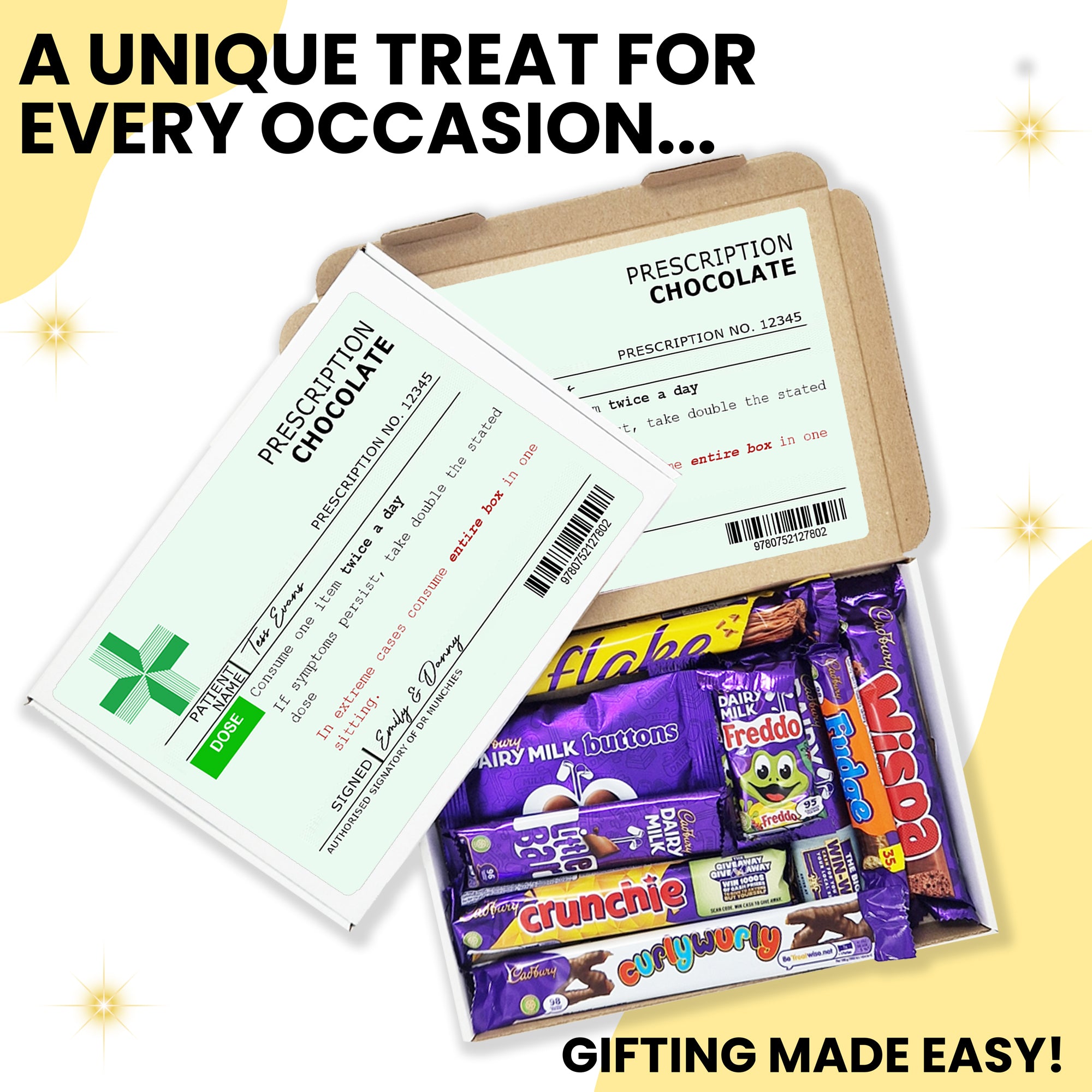 Chocolate Gift Box - 10 Full Size Bars - Funny Gift For Chocolate Lovers Christmas Birthday Get Well Soon Recovery Hamper Selection