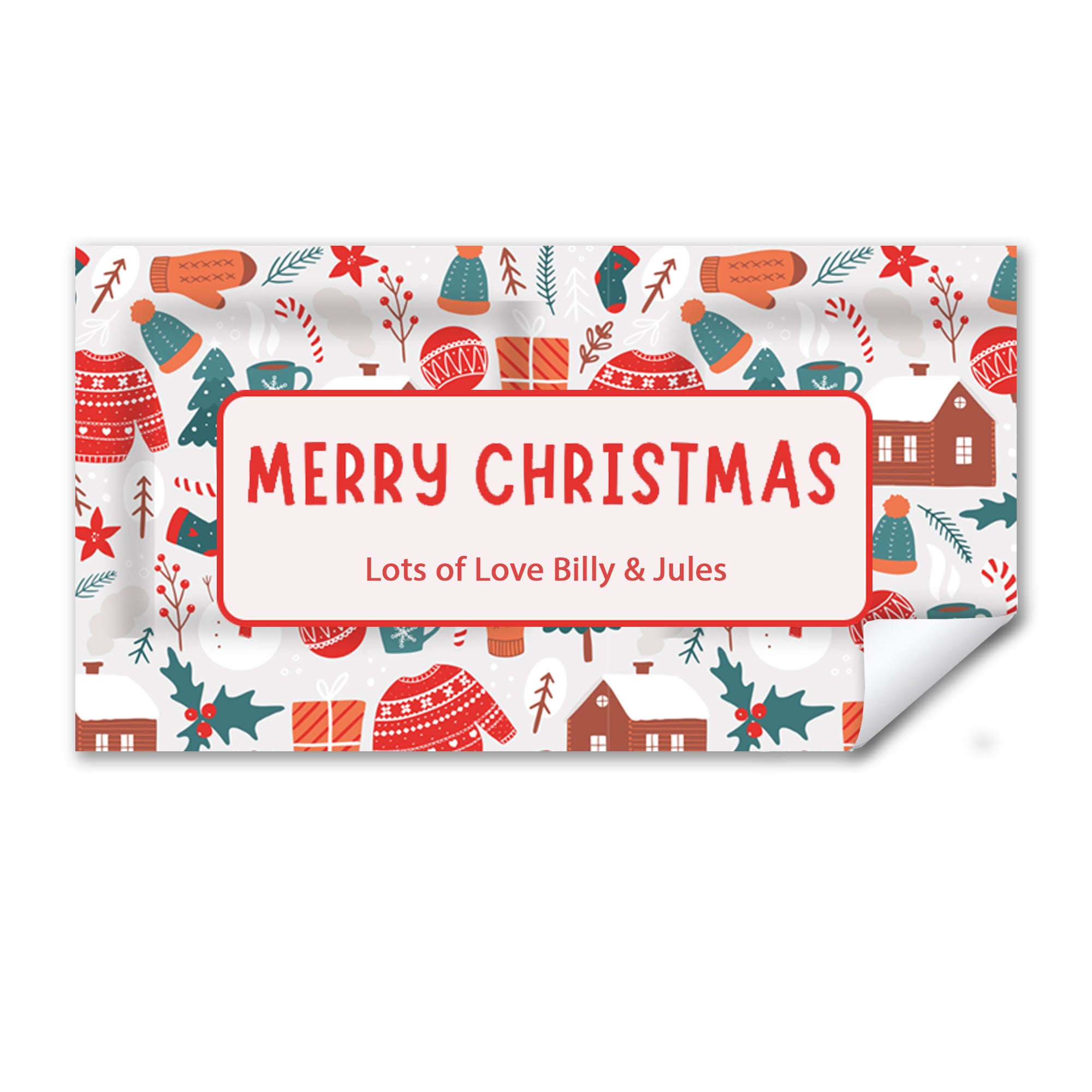 24 Personalised Christmas Stickers Floral Festive Gift Tag Labels Present Delivery From Santa
