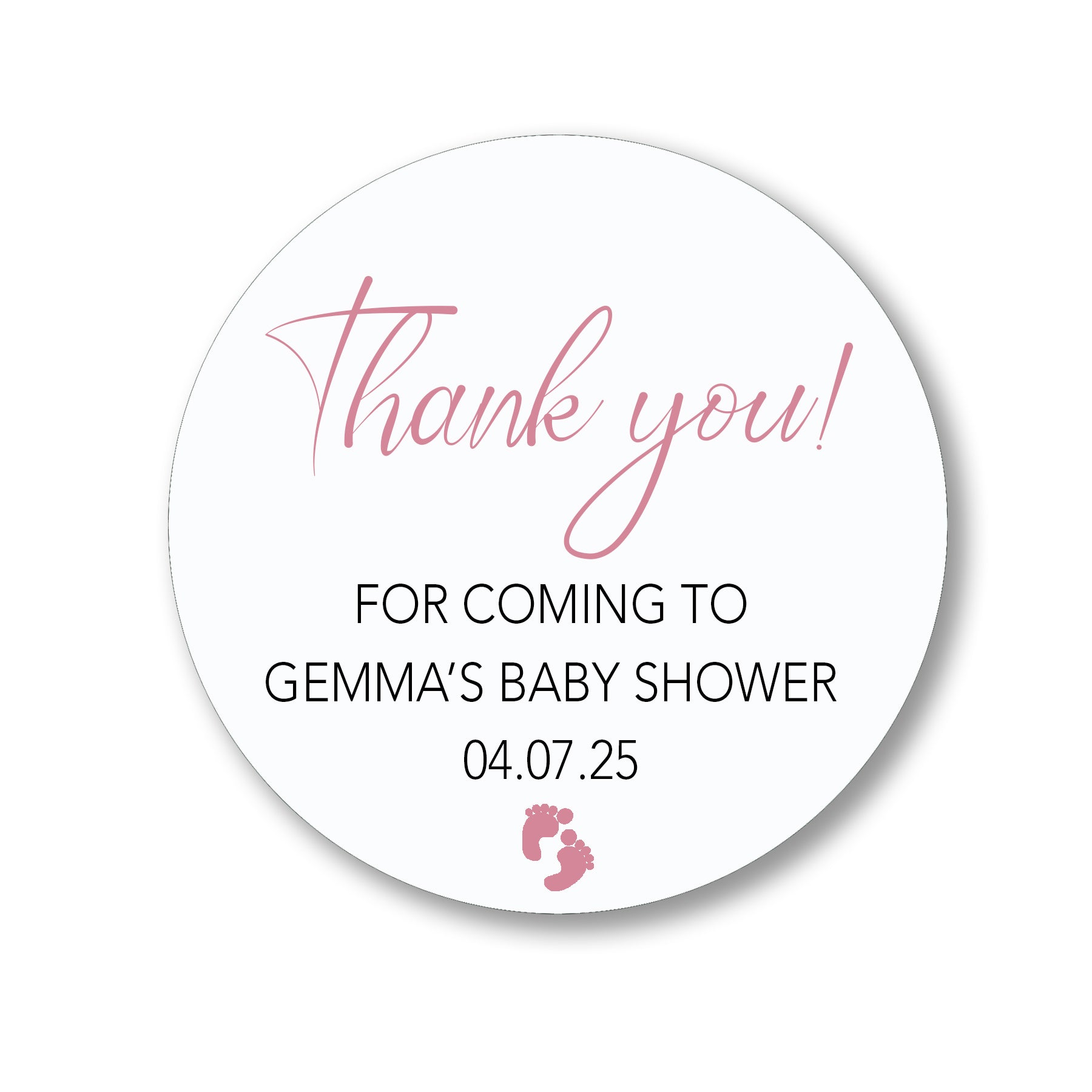 Personalised Baby Shower Stickers x 24, Baby Shower Favour Bag Stickers, Sweet Bag Stickers, Cake Bag Stickers, Treat Bag Stickers
