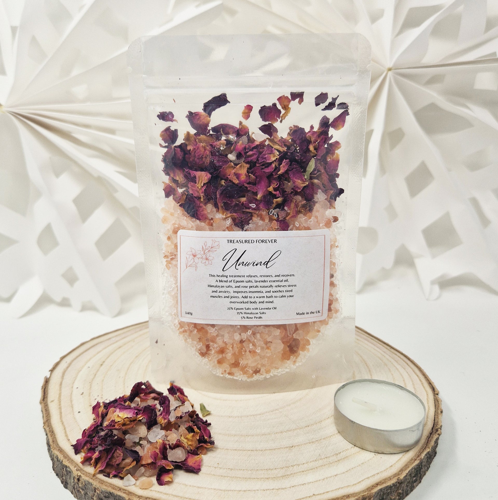 Aromatherapy Bath Salts Pouch Hand Made Ritual Bath Salts infused with Pure Essential Oil