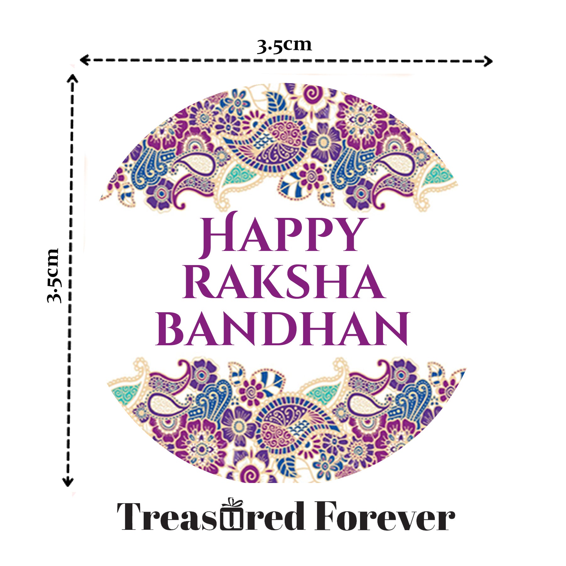 Raksha Bandhan Gift Stickers – Rakhi Celebration Favour Labels x 35 – Custom Festival Tags Methai