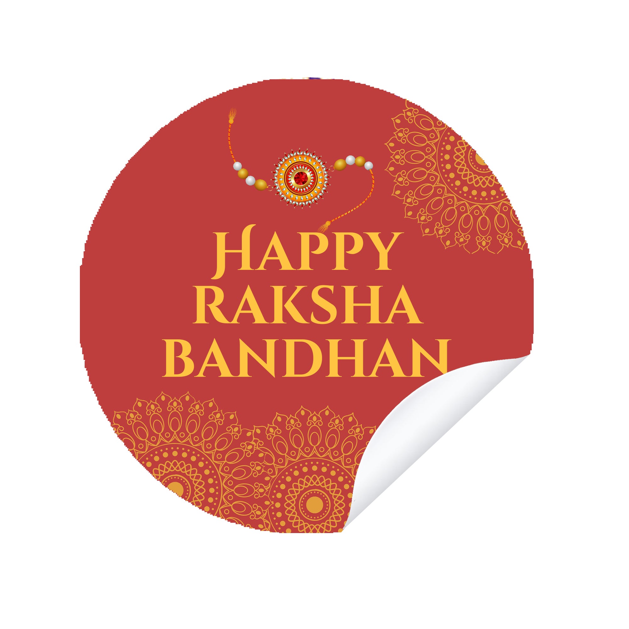 Raksha Bandhan Gift Stickers – Rakhi Celebration Favour Labels x 35 – Custom Festival Tags Methai