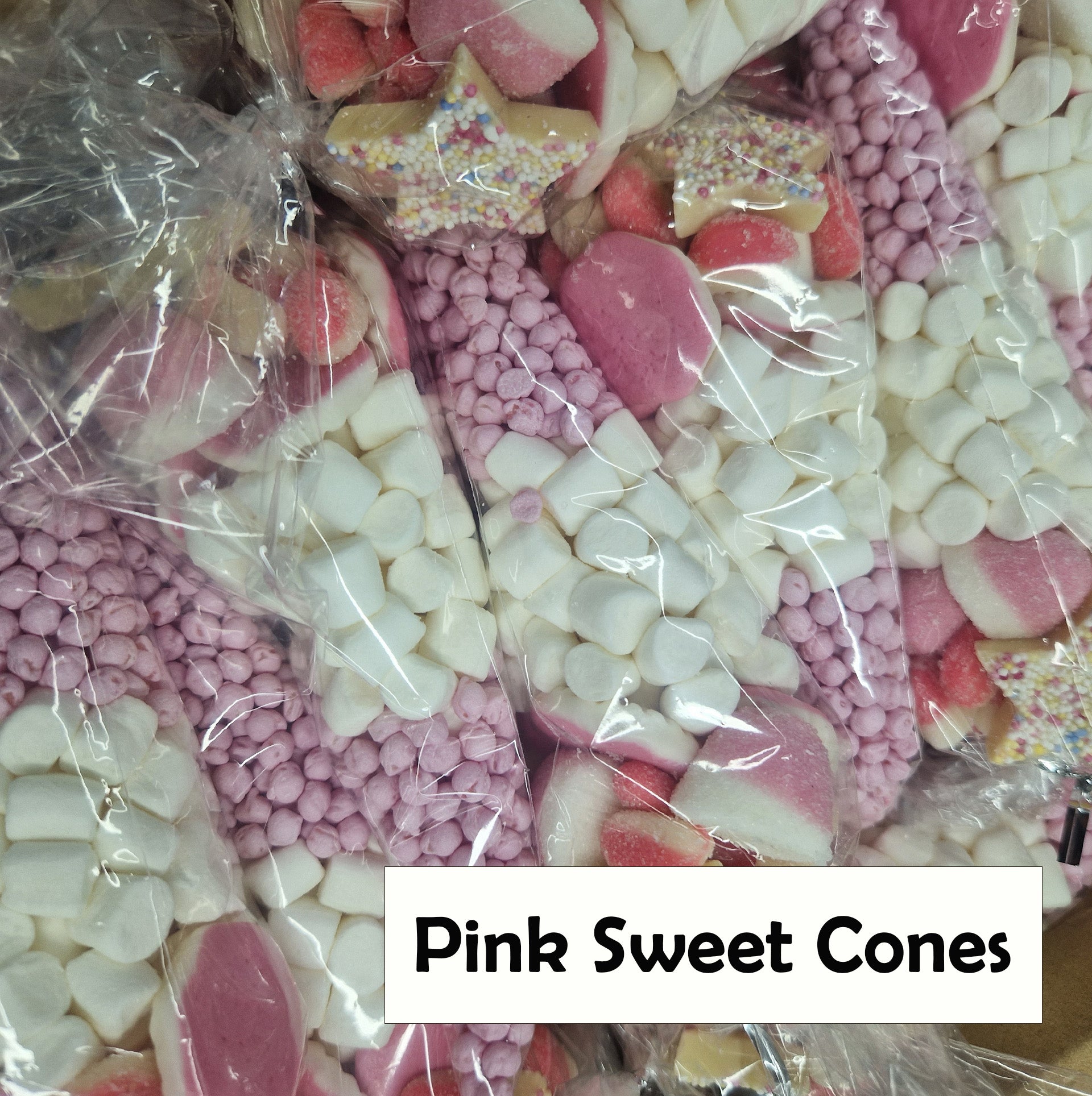 Pre-filled Sweet Cones Party Favours | Party Bags With Optional Personalisation Stickers | many themes |