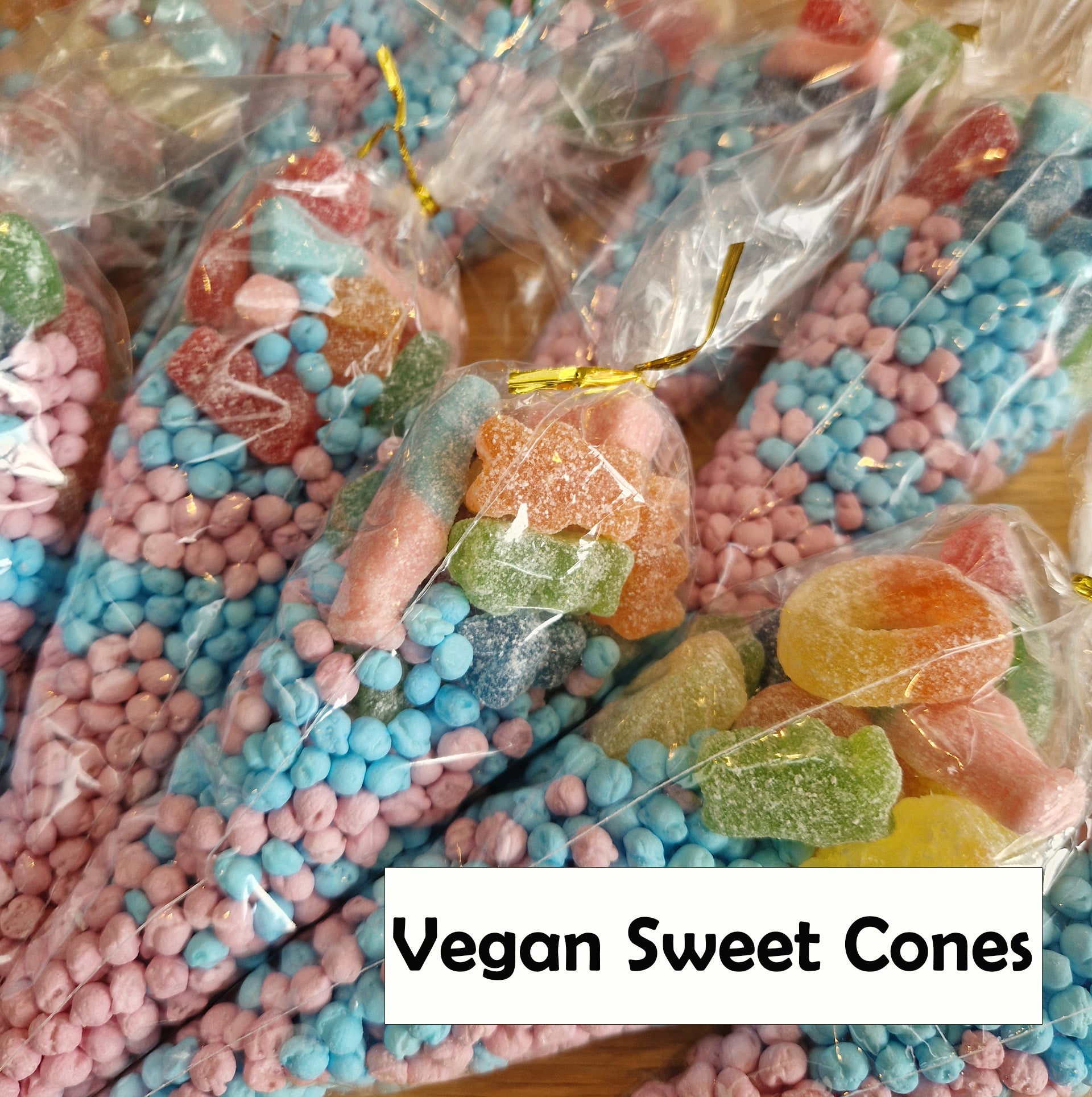 Pre-filled Sweet Cones Party Favours | Party Bags With Optional Personalisation Stickers | many themes |