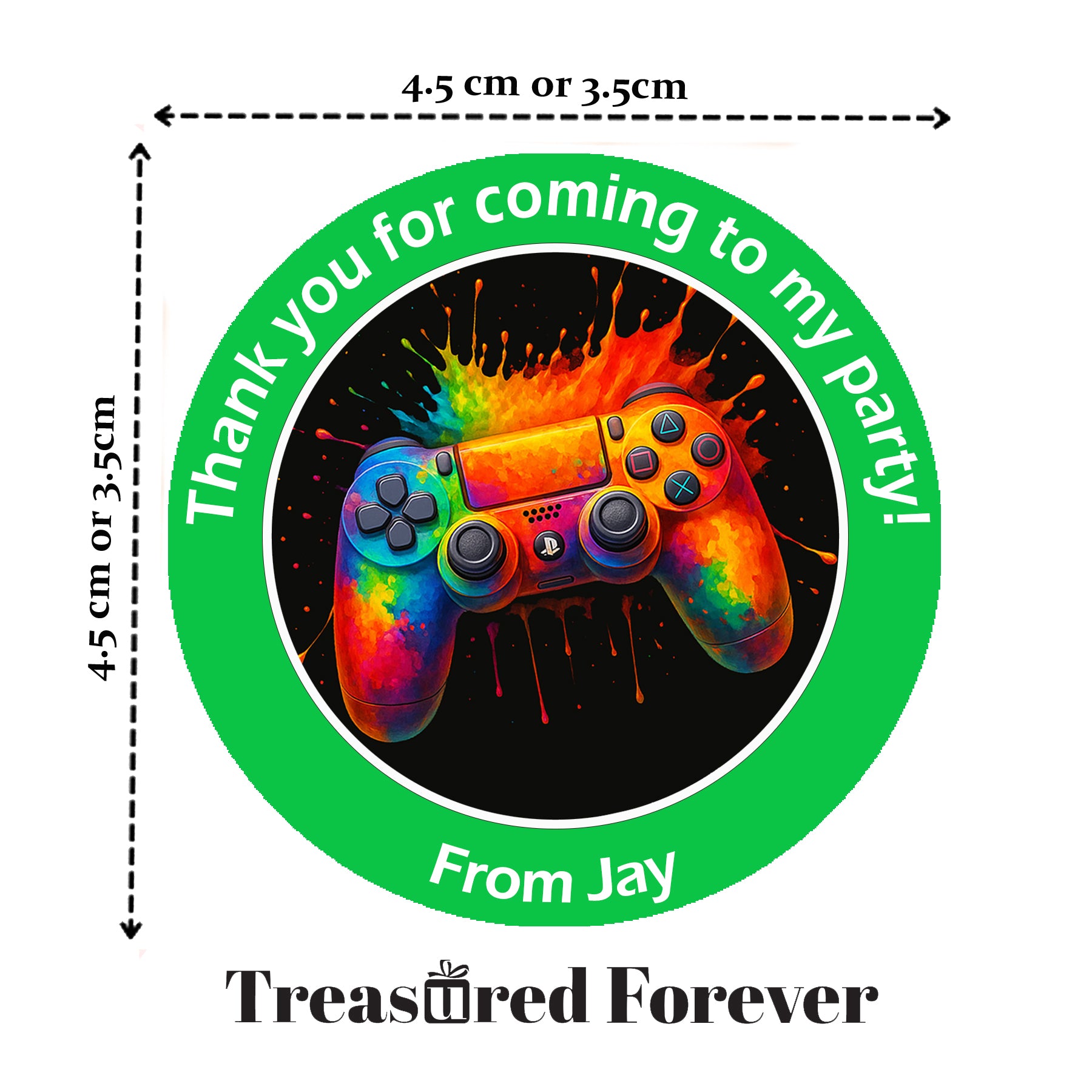 Personalised Gaming Party Stickers – Perfect for Boys’ Birthdays & Sweet ConesLevel Up! Video Game Party Stickers