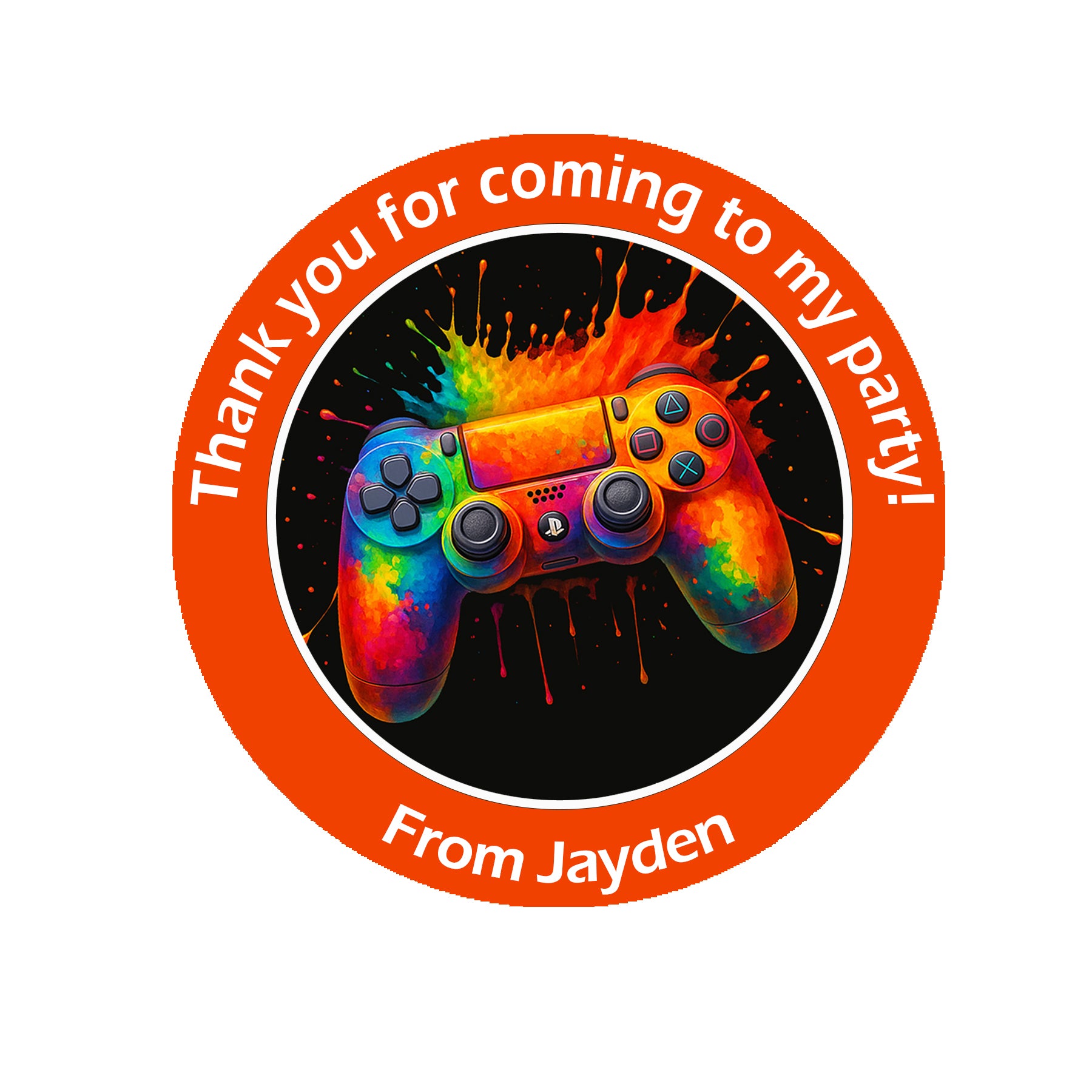 Personalised Gaming Party Stickers – Perfect for Boys’ Birthdays & Sweet ConesLevel Up! Video Game Party Stickers