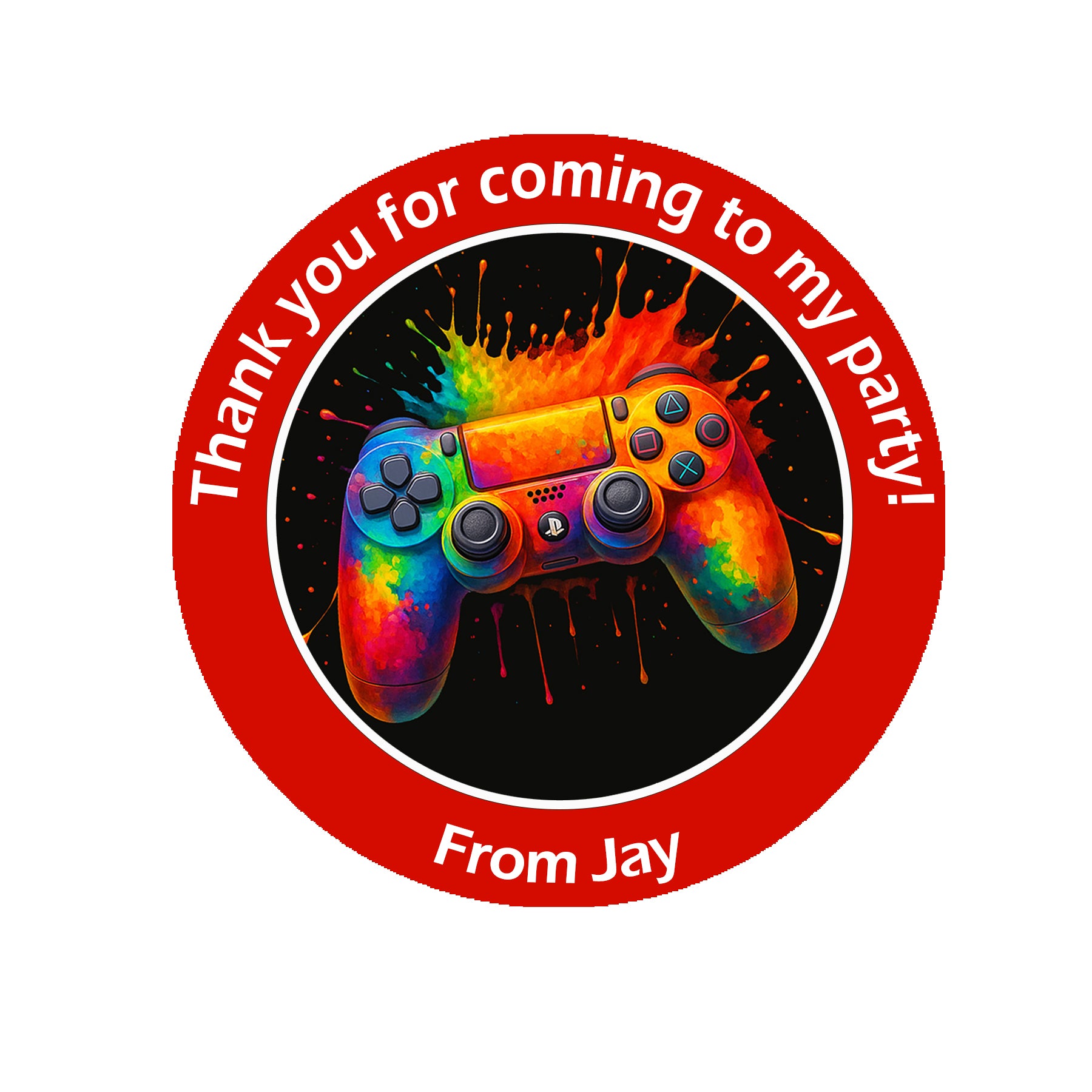 Personalised Gaming Party Stickers – Perfect for Boys’ Birthdays & Sweet ConesLevel Up! Video Game Party Stickers