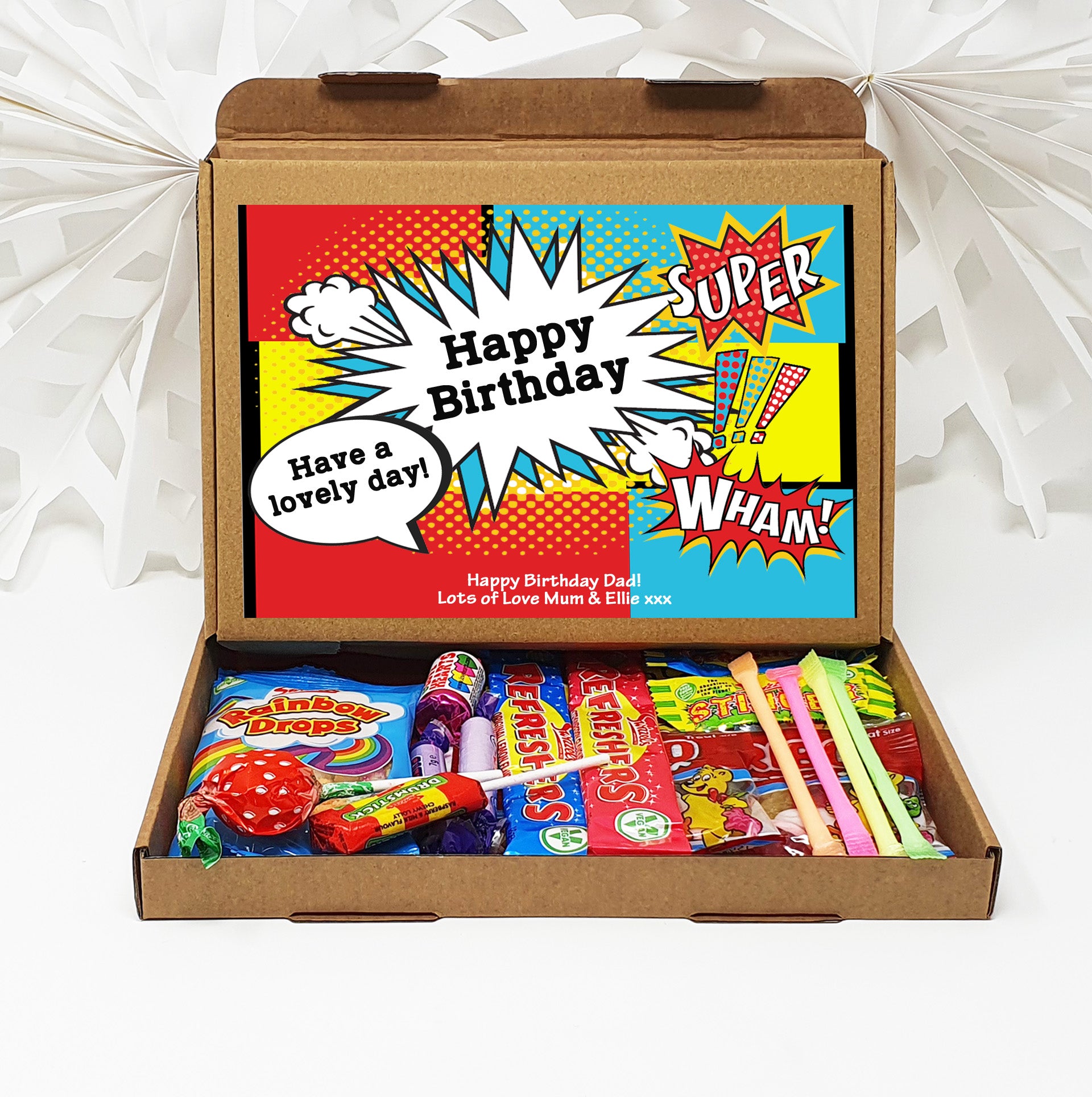 TEA - Hug in a box, Happy Birthday, Superhero Gift, Tea Lover, Afternoon tea, hamper gift, gift for friend, any age, Chocolate Sweets