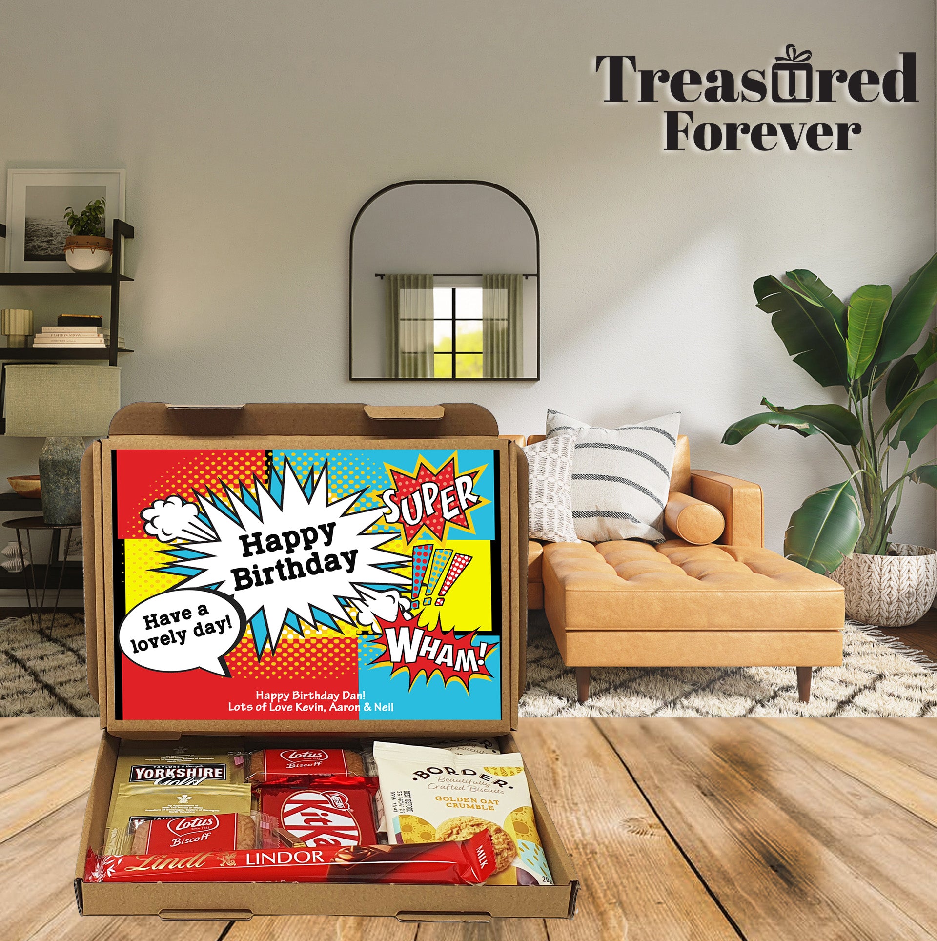 TEA - Hug in a box, Happy Birthday, Superhero Gift, Tea Lover, Afternoon tea, hamper gift, gift for friend, any age, Chocolate Sweets