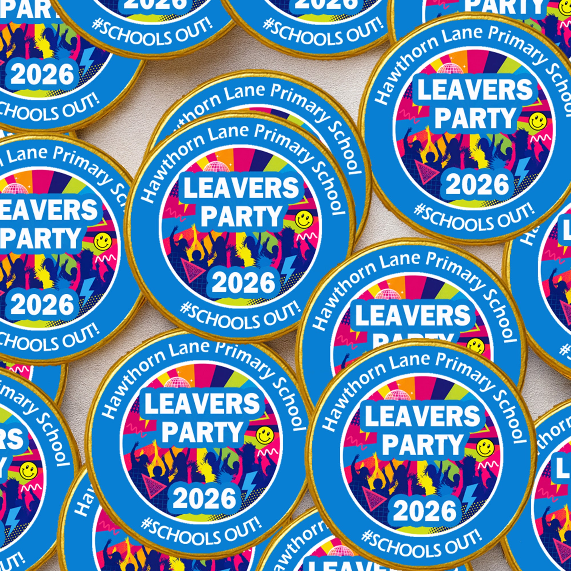 Personalised Class of 2026 Chocolate coins Year 6 / 11 School Leaver Teacher Leaving Gifts School Stickers, Graduation labels - End of Year