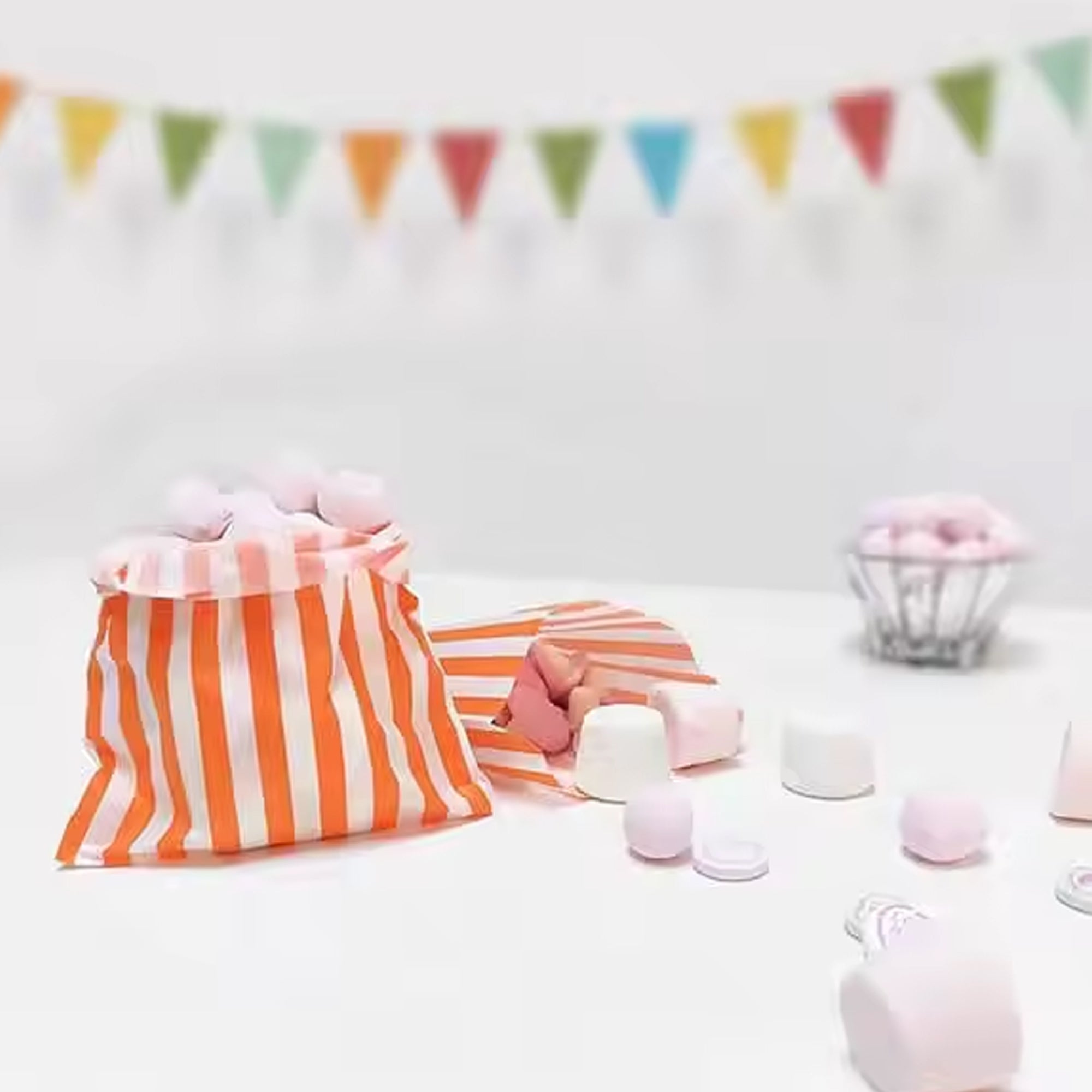 Candy Sweet Stripe or Dotty Paper Bags – Perfect for Gift Shops, Parties, Weddings, Cakes, Sweets, Treats, Pick & Mix Bright