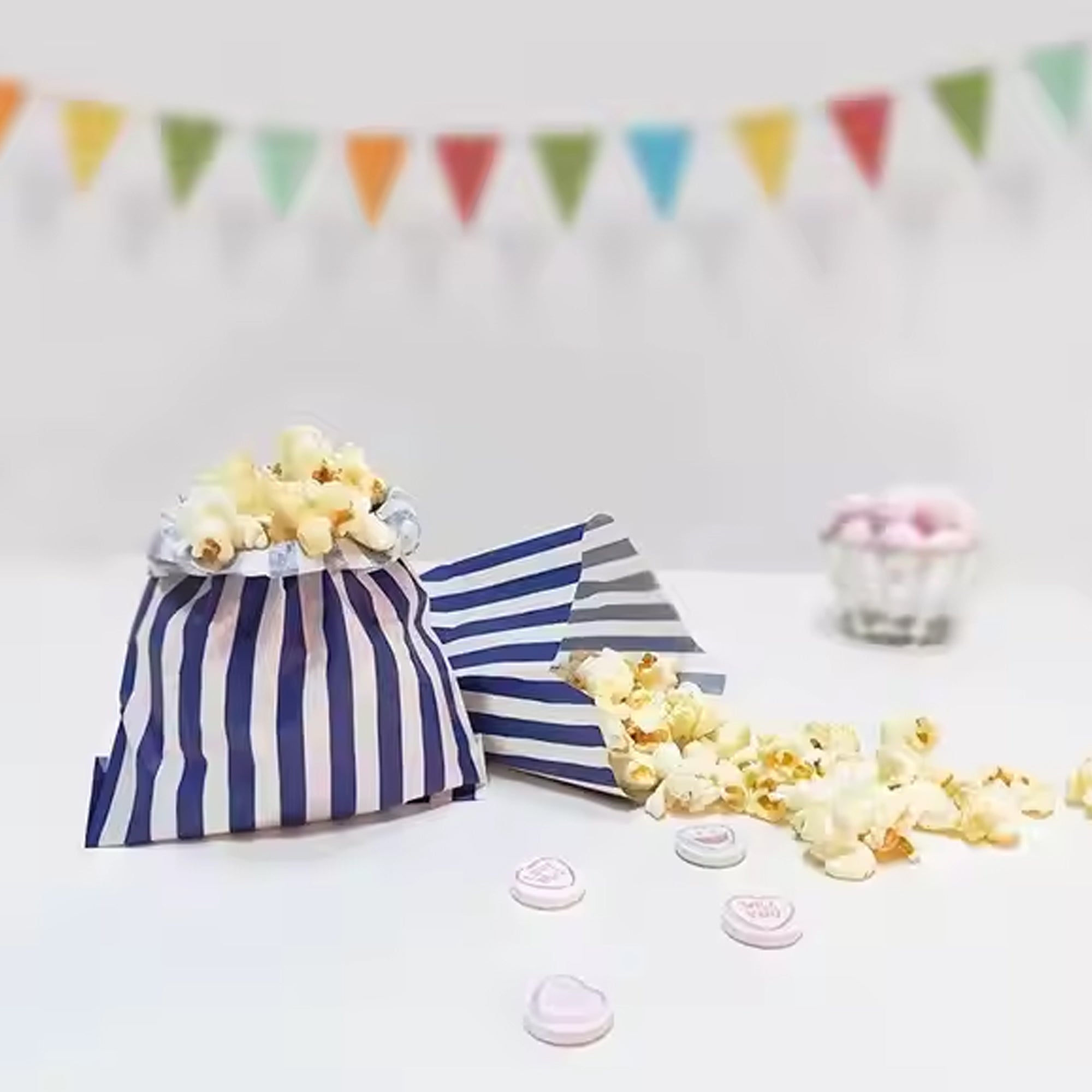 Candy Sweet Stripe or Dotty Paper Bags – Perfect for Gift Shops, Parties, Weddings, Cakes, Sweets, Treats, Pick & Mix Bright