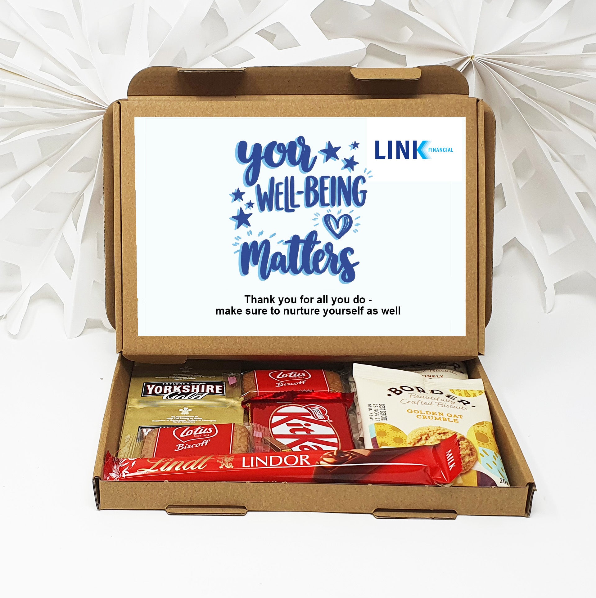 Custom Corporate Treats Box Gift Employee Welcome / Appreciation - Gift for all ages Hug in a box Corporate Employee - Various content