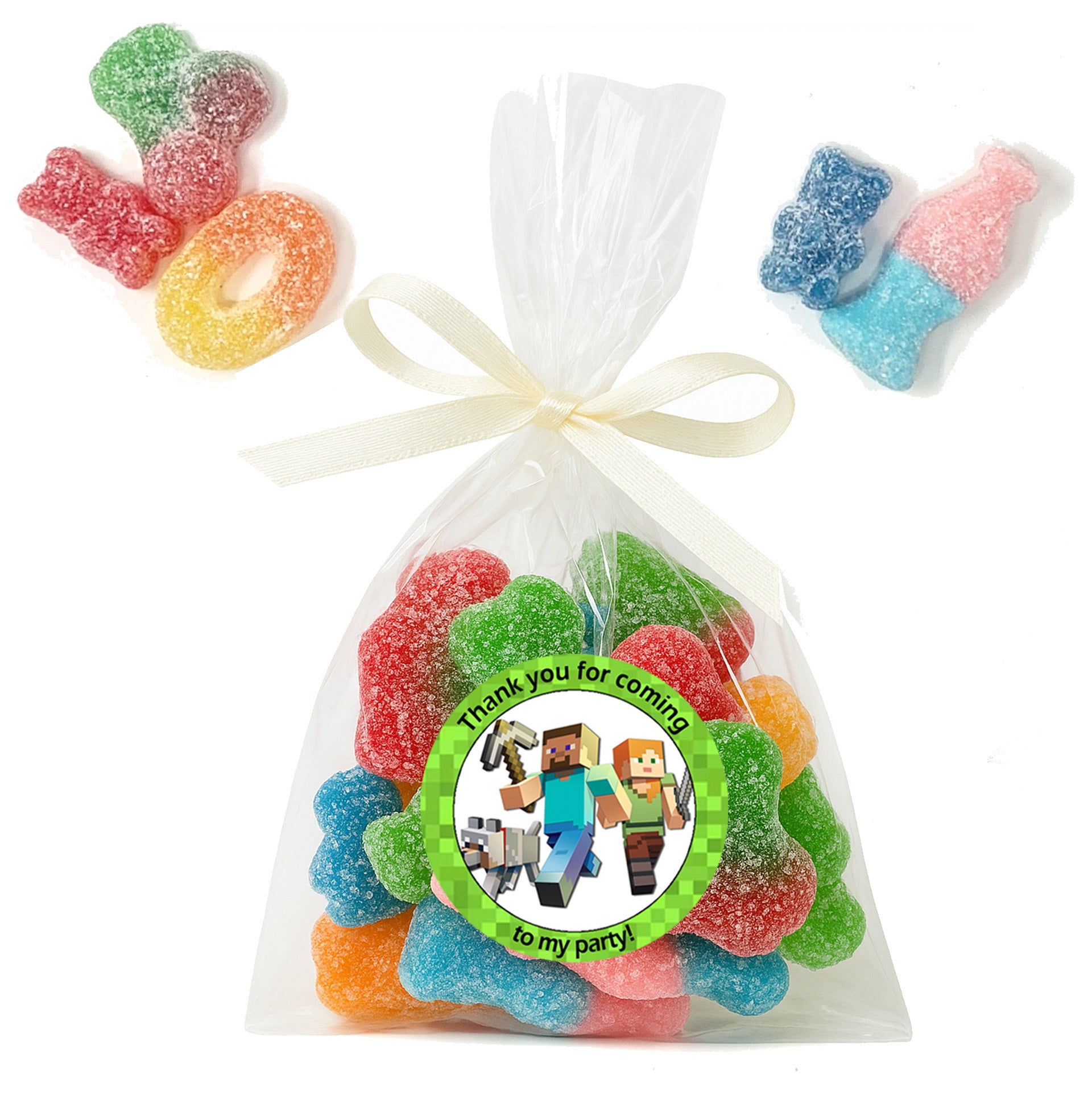 Pre-filled Sweet Favour Bags with Stickers Party Favours | Party Bags | With Themed Stickers | Various Styles
