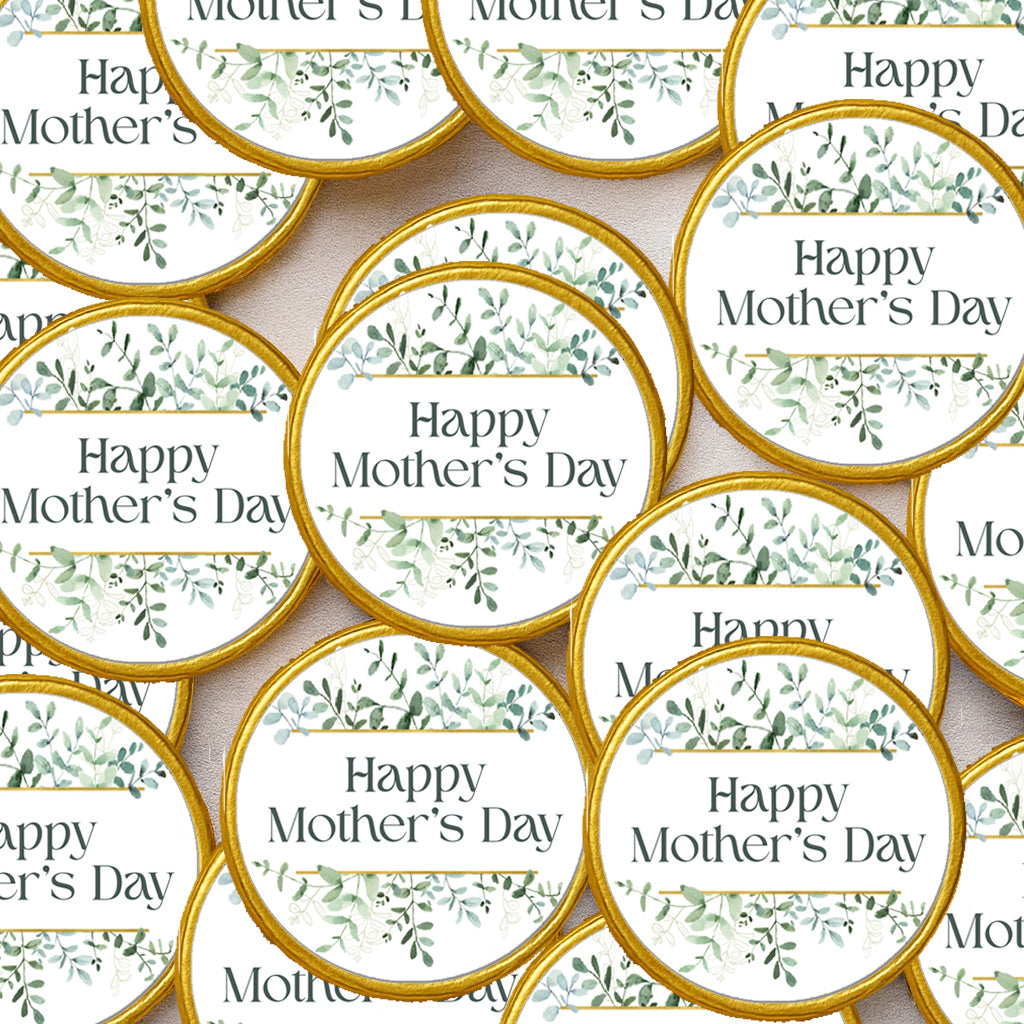 Mother’s Day Celebration Chocolate Coins  Luxury Gold Foiled Discs, Perfect for Gifts, Table Favours Thoughtful for Mum, Gran & Mother