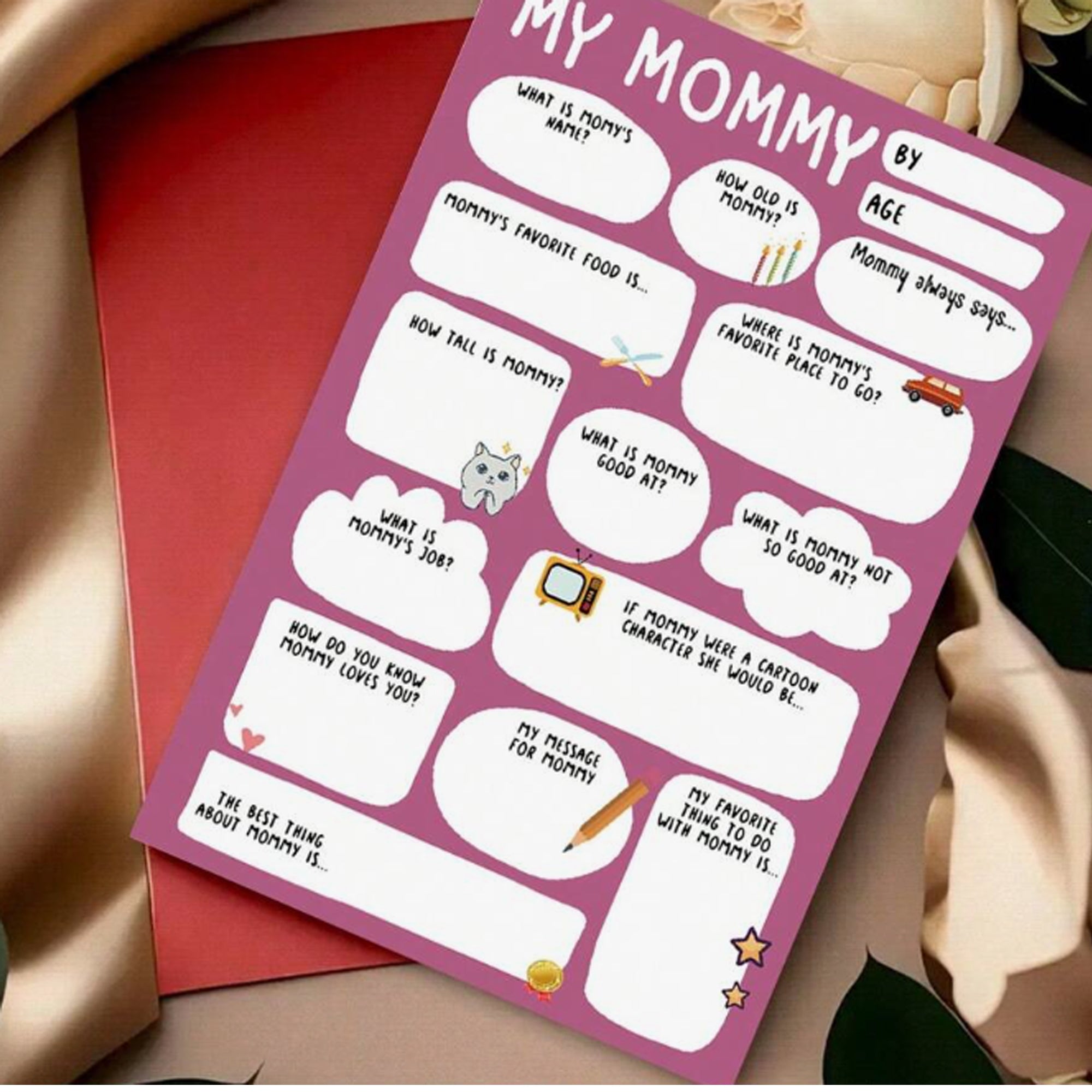 Personalised Mum Card – Funny Fill-in-the-Blanks Q&A Keepsake | Mother’s Day or Birthday DIY Card from Kids  Toddlers | Best Mum Ever Gift