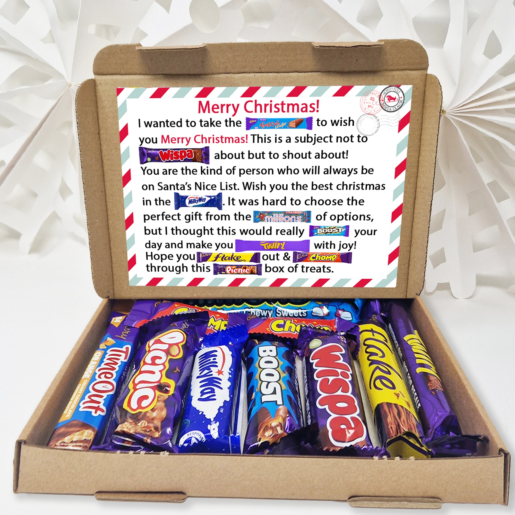 The Ultimate Gift: Perfect for Family and Friends of All Ages Personalised Naughty or Nice Christmas gift box Treat Box, Stocking filler