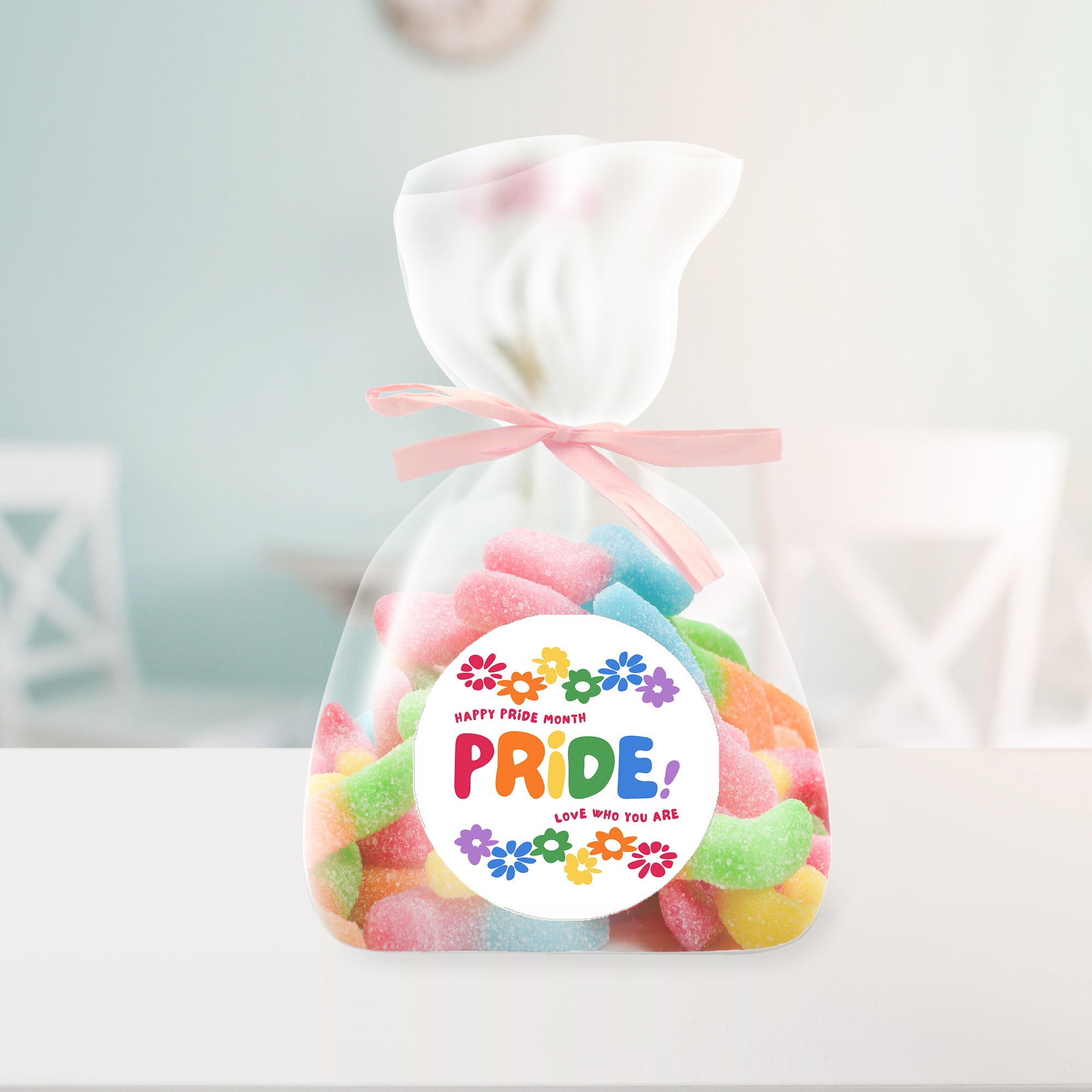 Rainbow Pride Stickers | LGBT Love Is Love Party Decorations | Various Designs