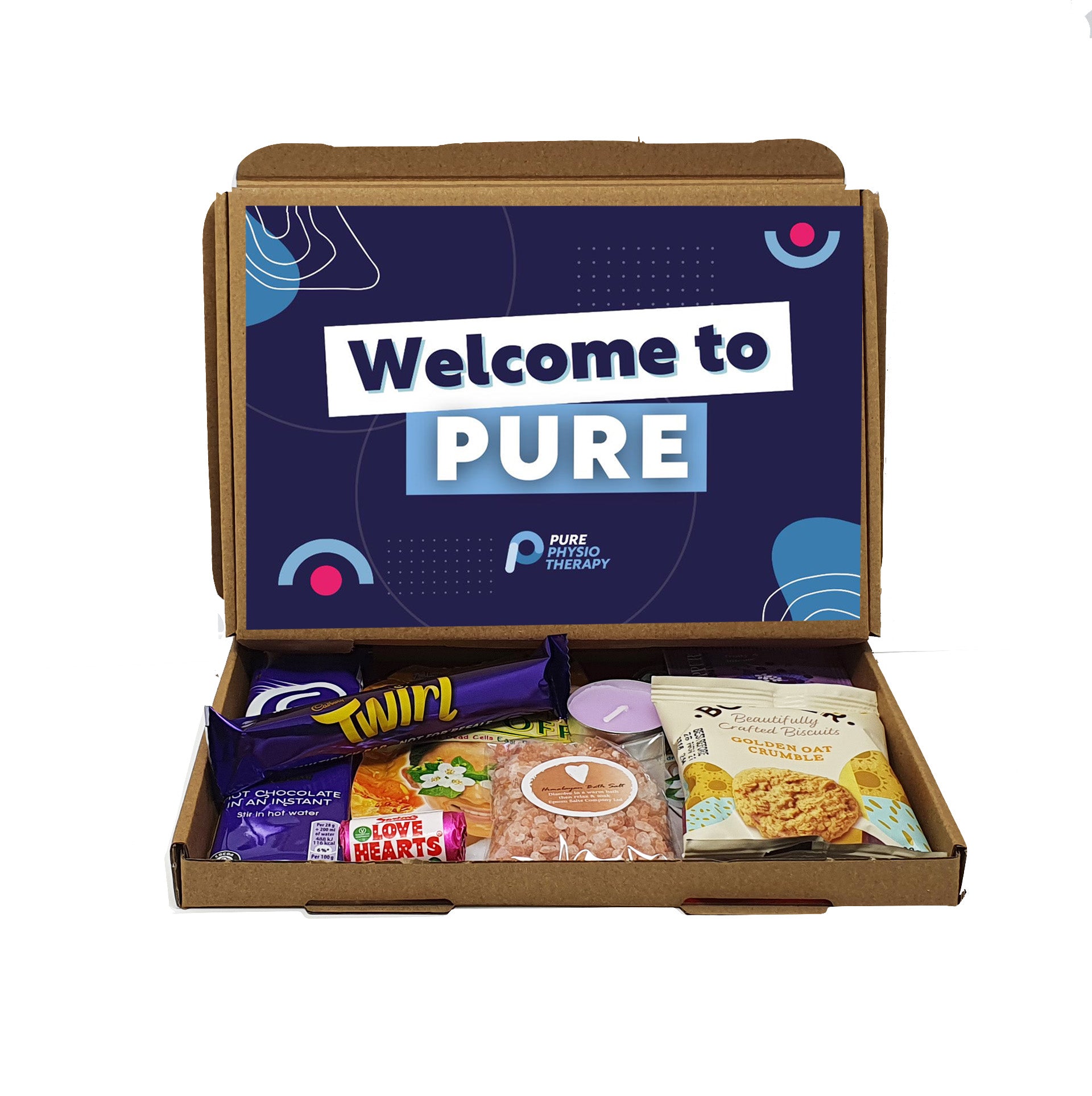 Custom Corporate Treats Box Gift Employee Welcome / Appreciation - Gift for all ages Hug in a box Corporate Employee - Various content