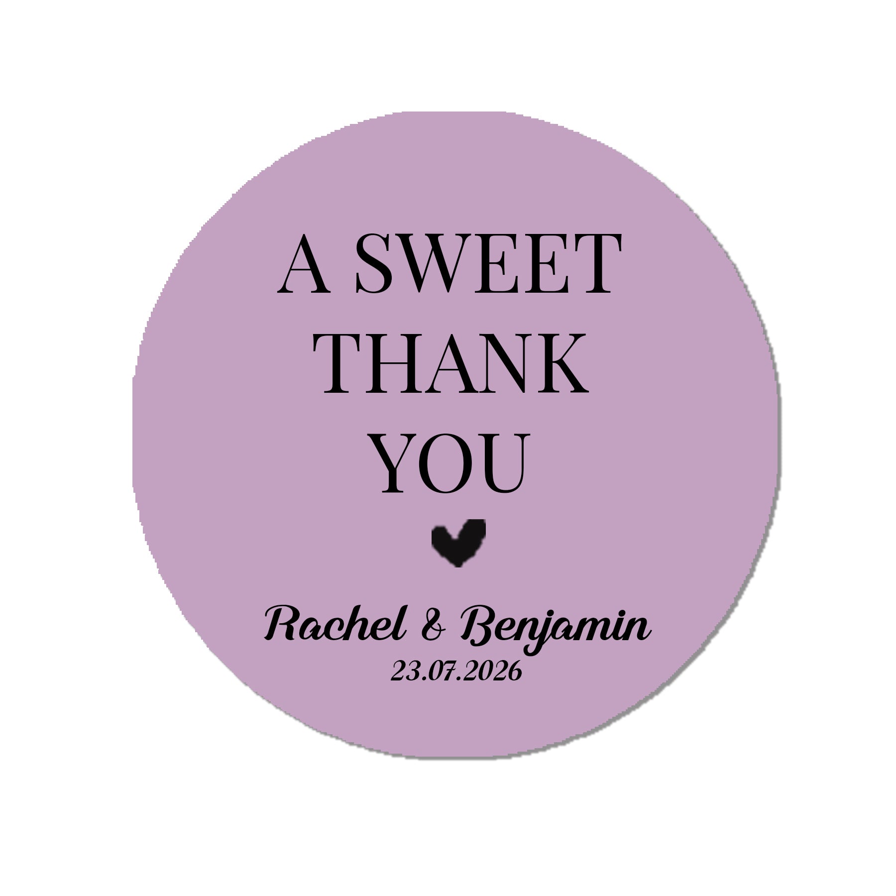 A Sweet Thank You Wedding Stickers – Personalised Favour Labels – Custom Sweet Cart Stickers – Modern Wedding Stationery – Candy Bar Tags