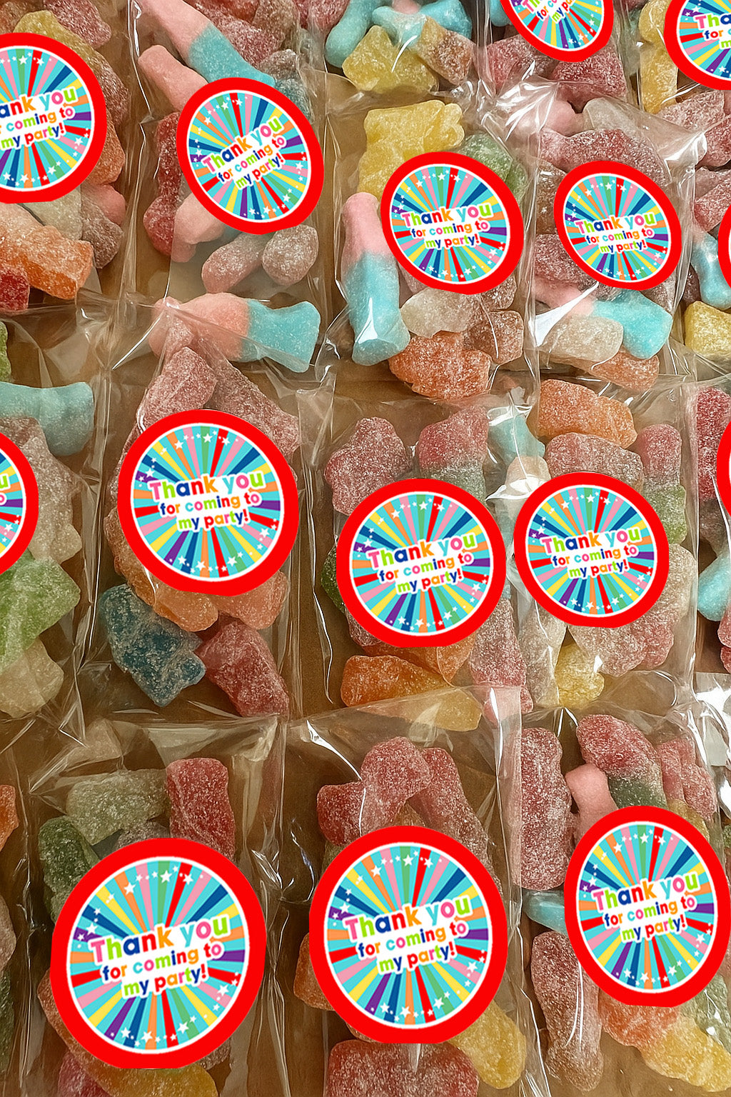 Pre-filled Sweet Favour Bags with Stickers Party Favours | Party Bags | With Themed Stickers | Various Styles