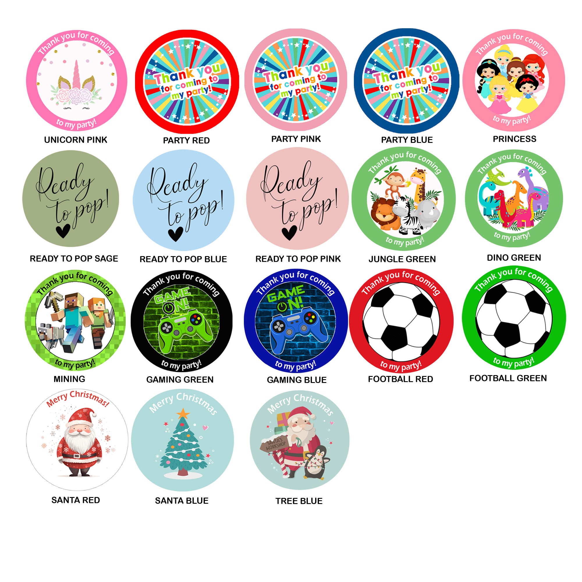 Party Stickers & Sweet Cone Bags | Birthday party bag Fillers | Party favors | Baby Shower | Christmas | All  Celebrations