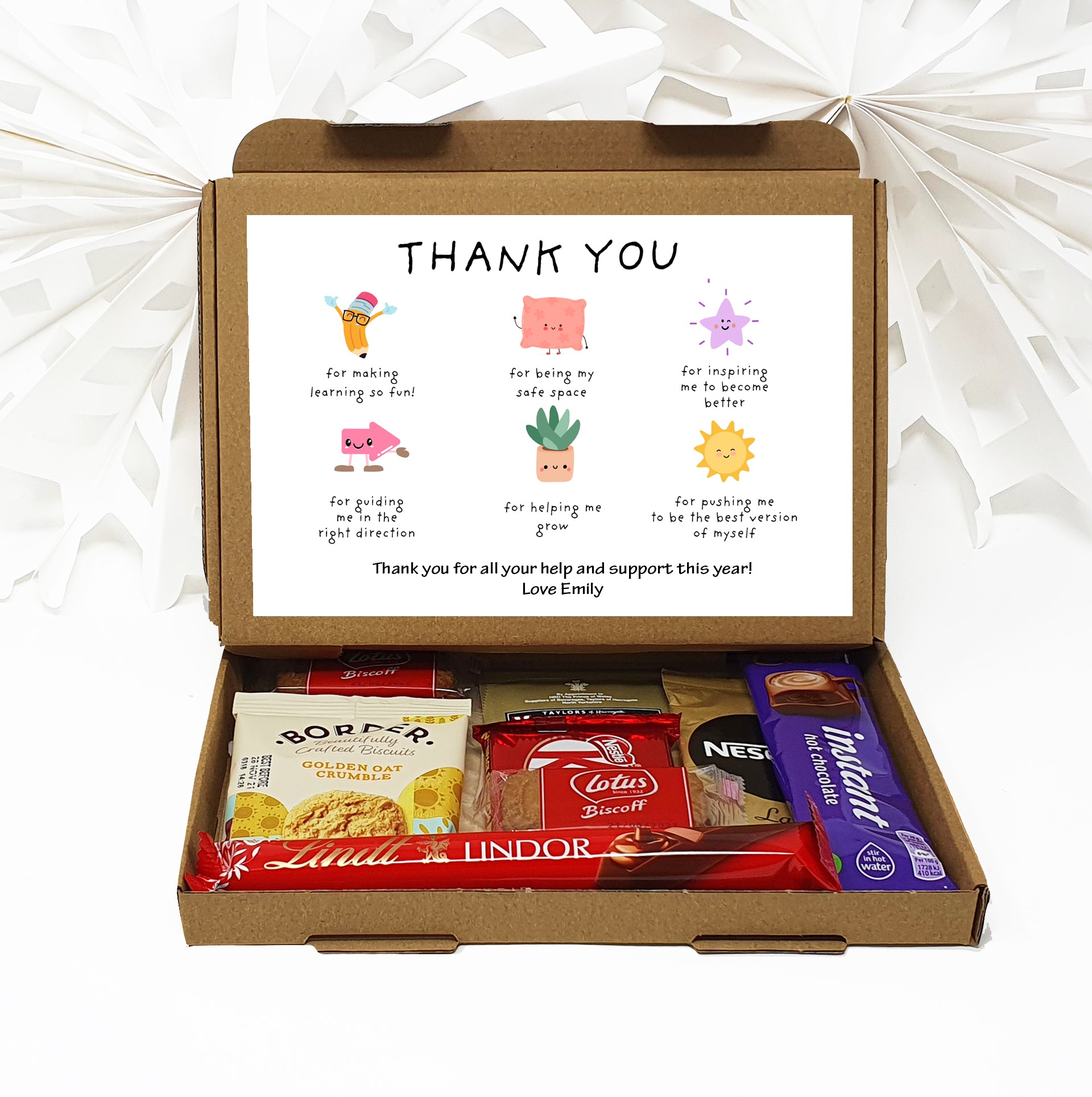 Personalised Thank you Teacher gift box, Letterbox gift Afternoon tea, hamper gift, thank you gift