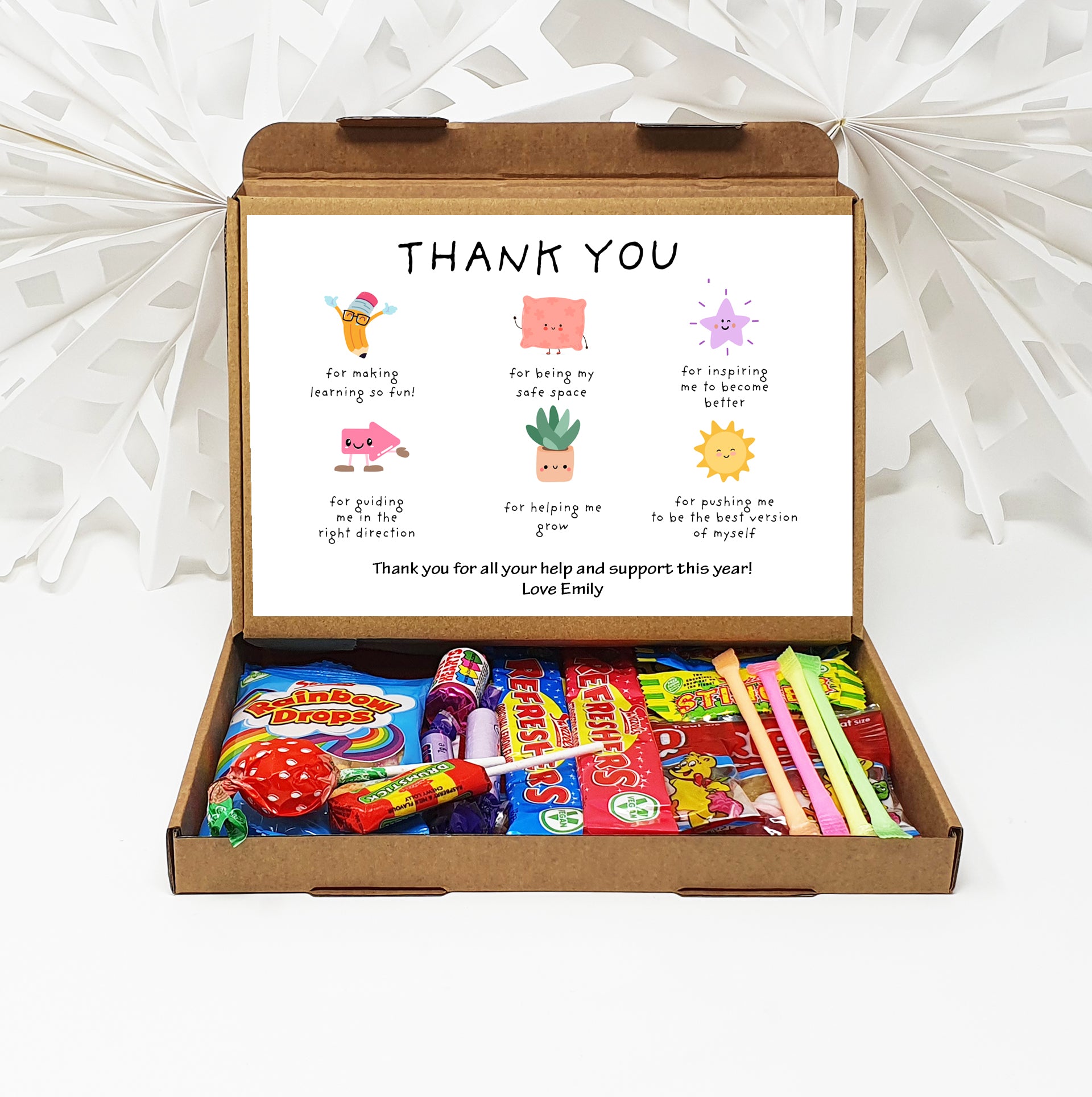 Personalised Thank you Teacher gift box, Letterbox gift Afternoon tea, hamper gift, thank you gift