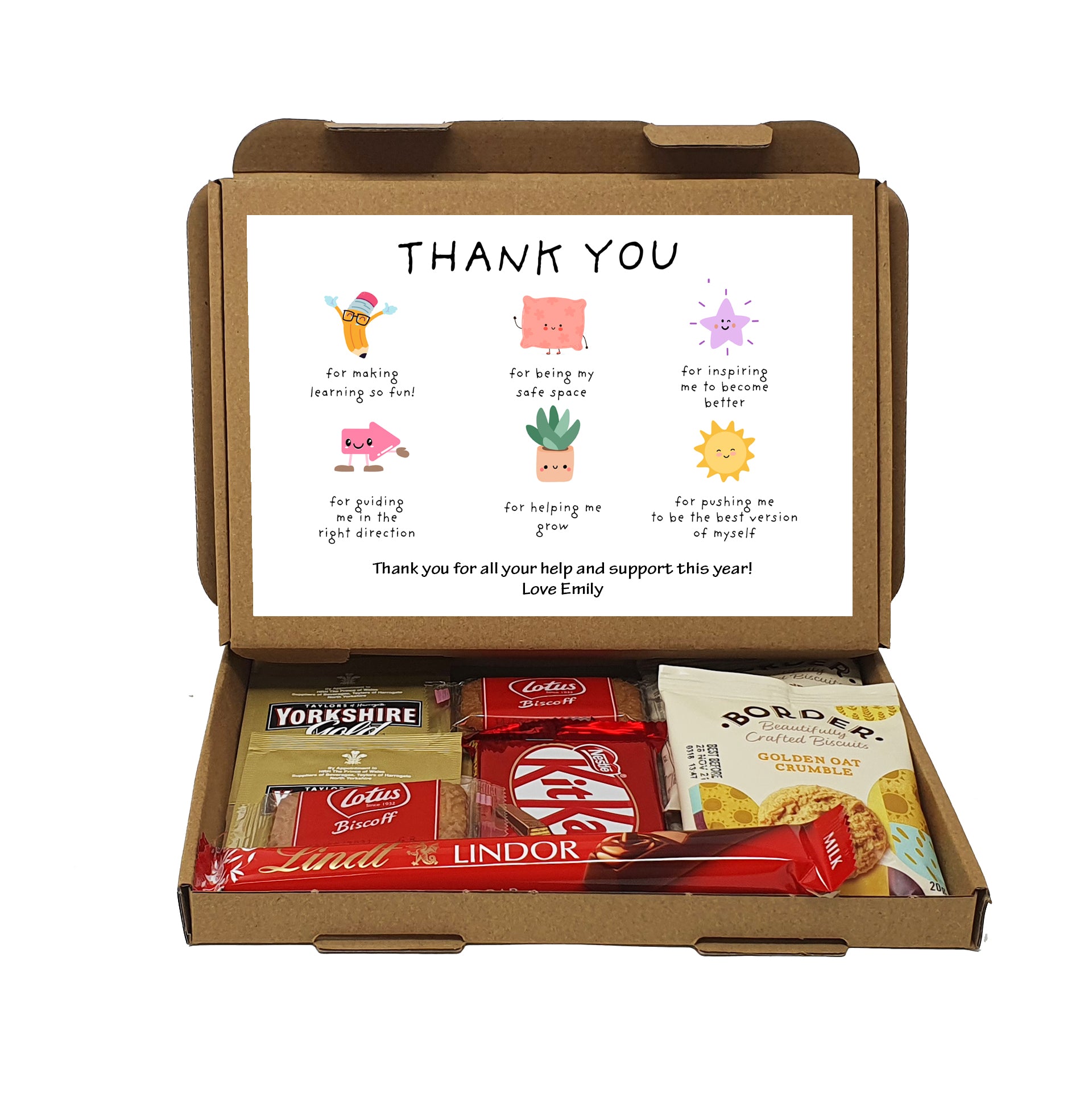 Personalised Thank you Teacher gift box, Letterbox gift Afternoon tea, hamper gift, thank you gift