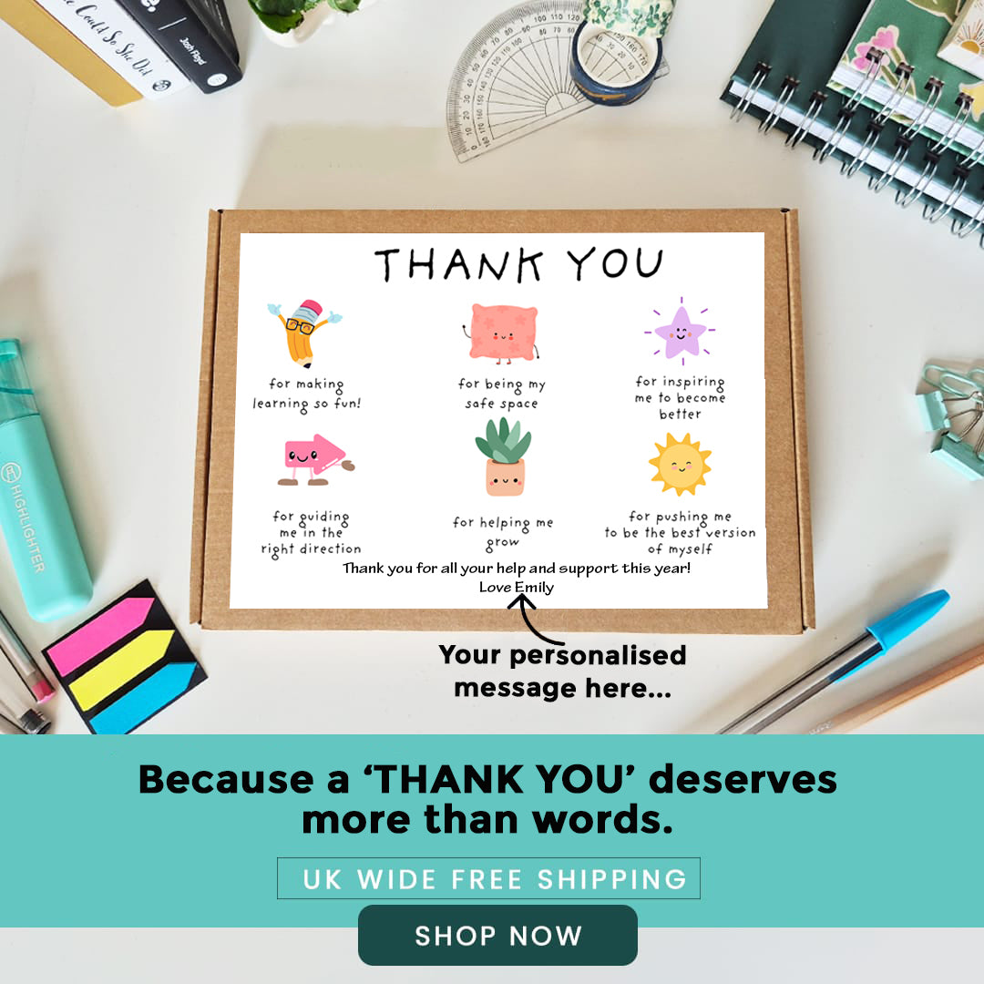 Personalised Thank you Teacher gift box, Letterbox gift Afternoon tea, hamper gift, thank you gift