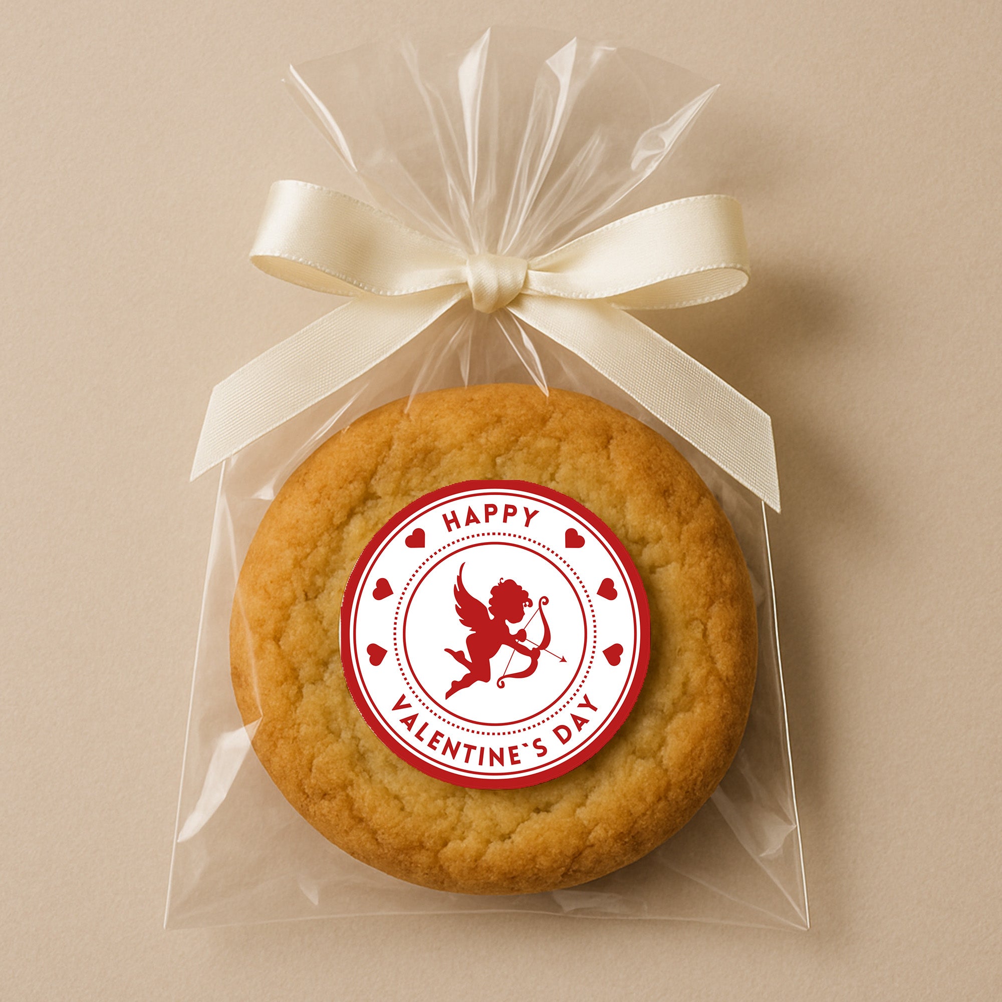 Happy Valentines Cupid Stickers - Wax Melts, Business Red, White Sticker Sweet Sweet Cone Bags - 24 or 35 - various options