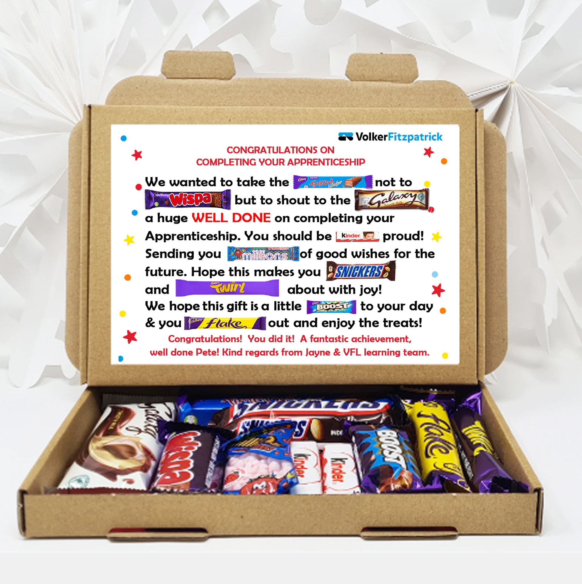 Custom Corporate Treats Box Gift Employee Welcome / Appreciation - Gift for all ages Hug in a box Corporate Employee - Various content