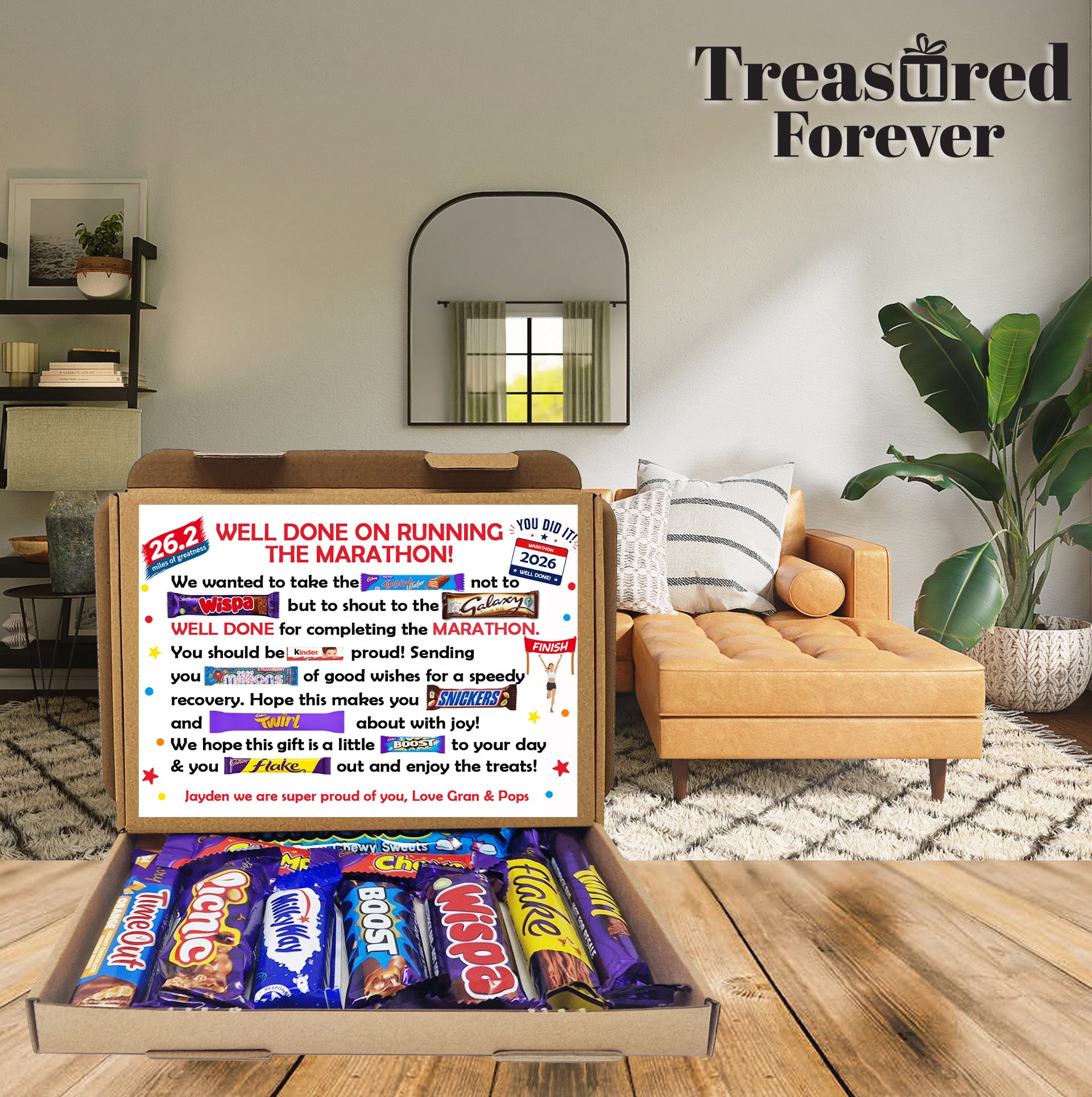Personalised Marathon Chocolate Gift Box | Running Gift | Marathon Finisher Present