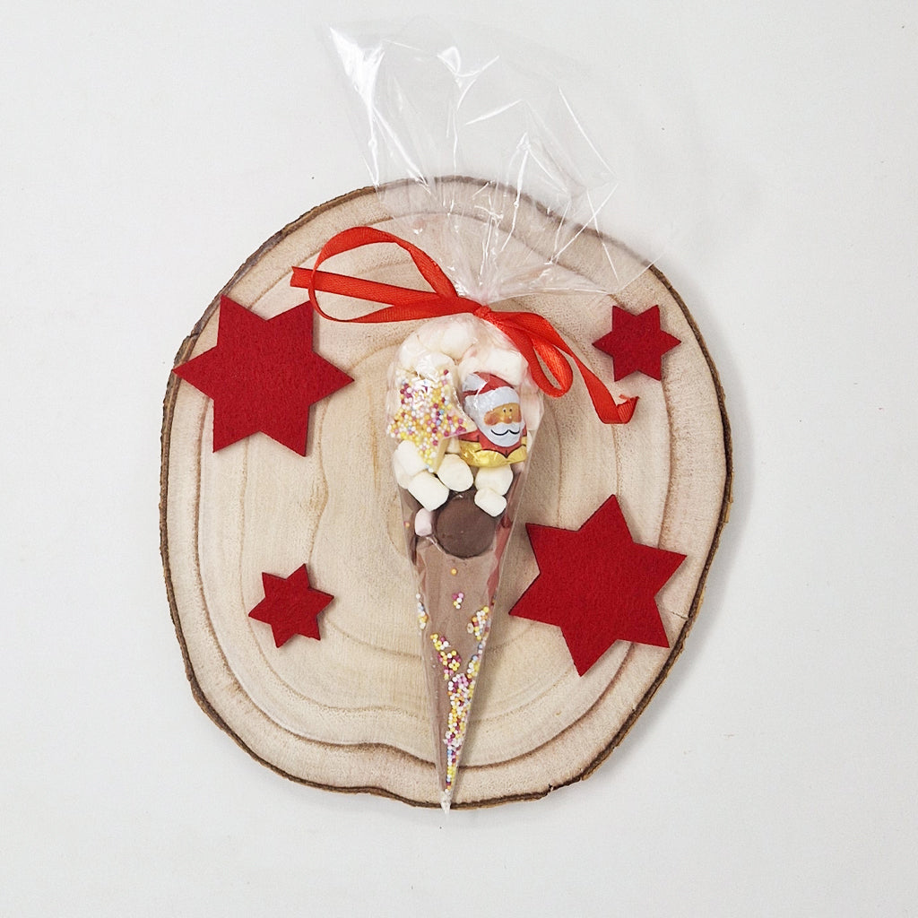 Christmas Hot Chocolate Cone with Marshmallows