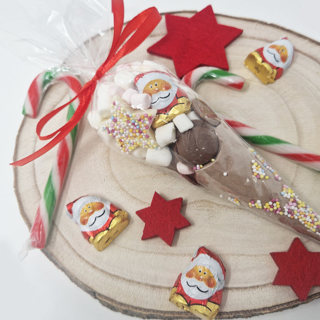 Christmas Hot Chocolate Cone with Marshmallows
