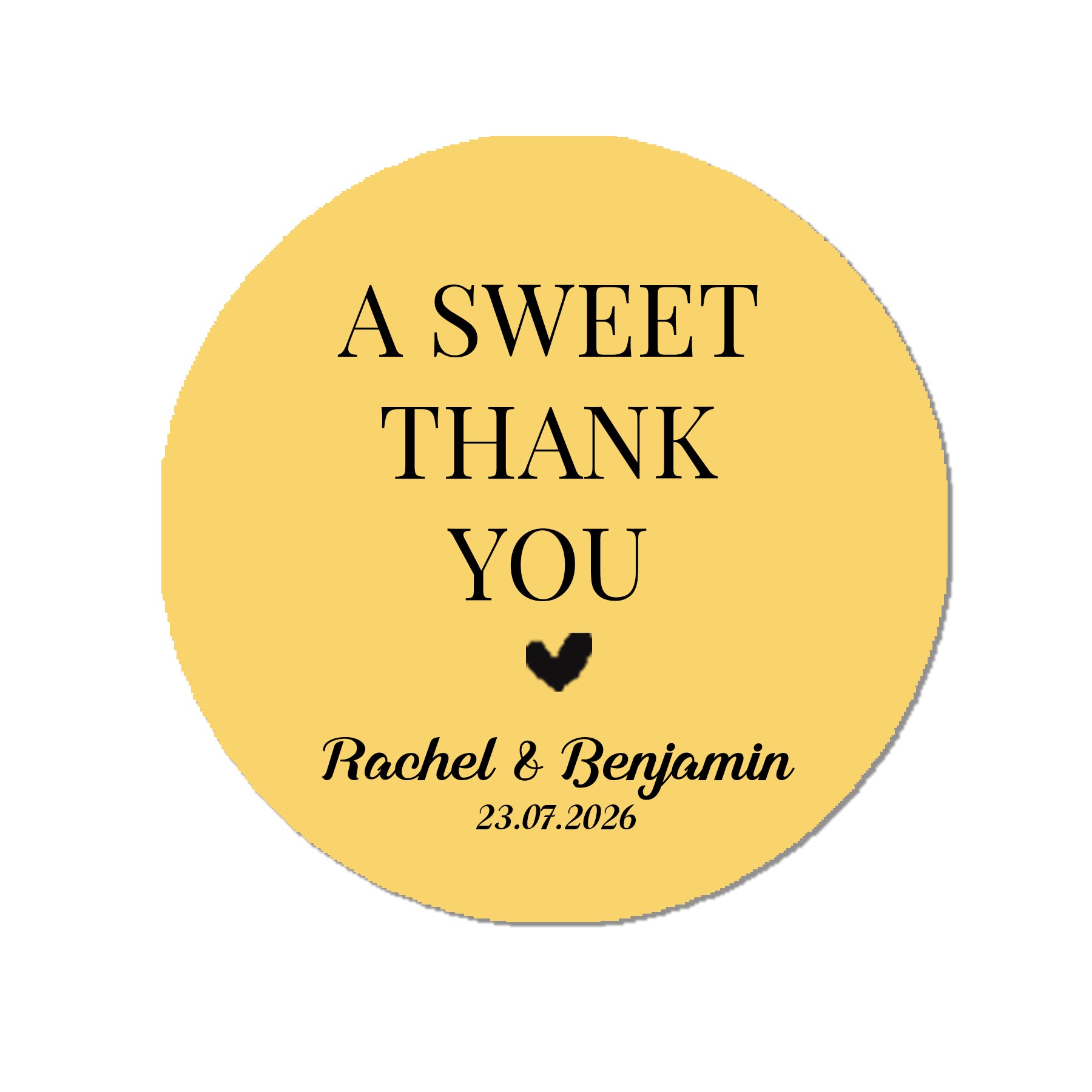 A Sweet Thank You Wedding Stickers – Personalised Favour Labels – Custom Sweet Cart Stickers – Modern Wedding Stationery – Candy Bar Tags