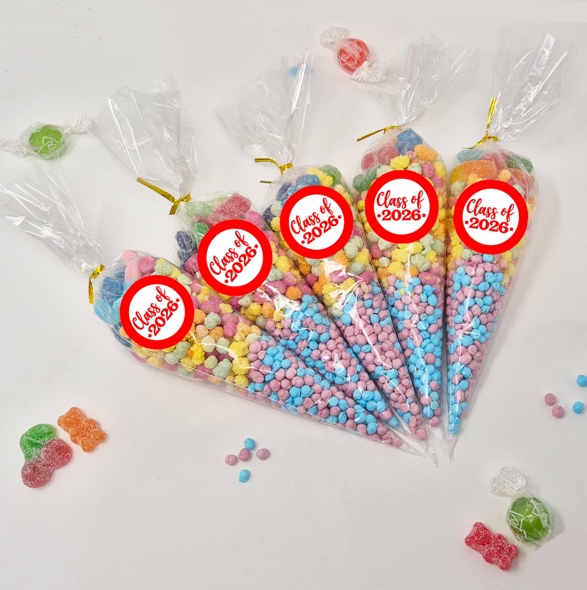 Personalised Class of 2026 Vegan Sweet Treats Year 6 / 11 School Leaver Teacher Leaving Gifts School , Graduation labels - End of Year